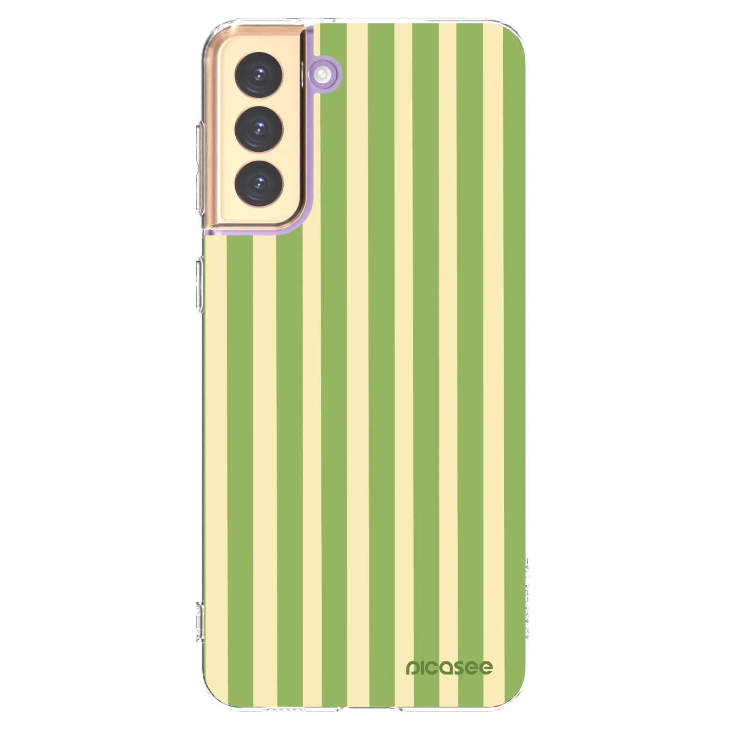Picasee silikonowe przeźroczyste etui na Samsung Galaxy S21+ 5G G996F - Lines Matcha