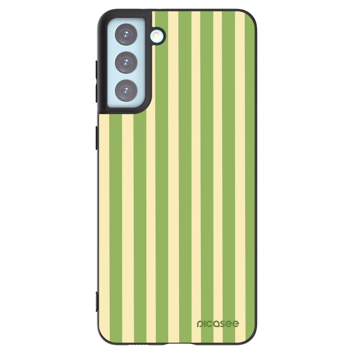 Picasee silikonowe czarne etui na Samsung Galaxy S21+ 5G G996F - Lines Matcha