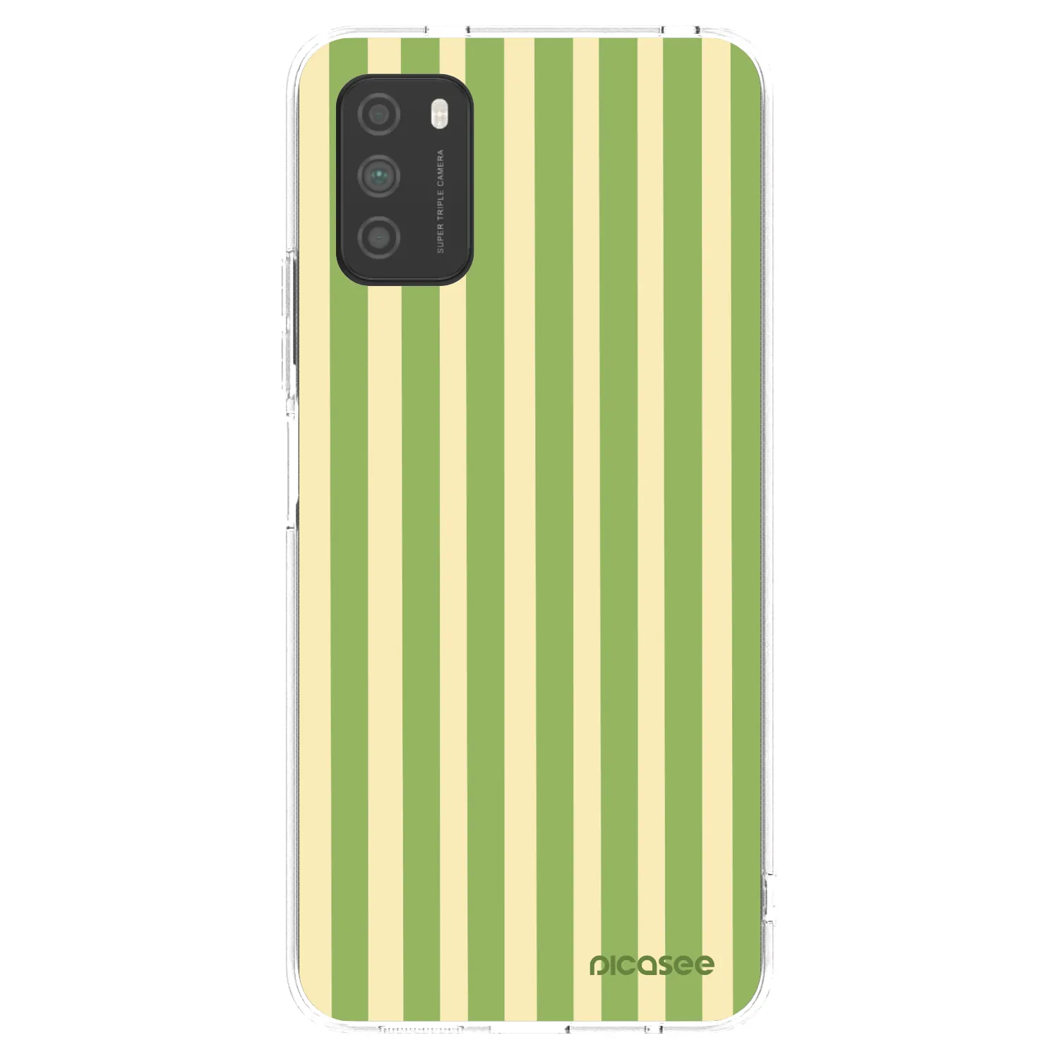 Picasee silikonowe przeźroczyste etui na Xiaomi Poco M3 - Lines Matcha