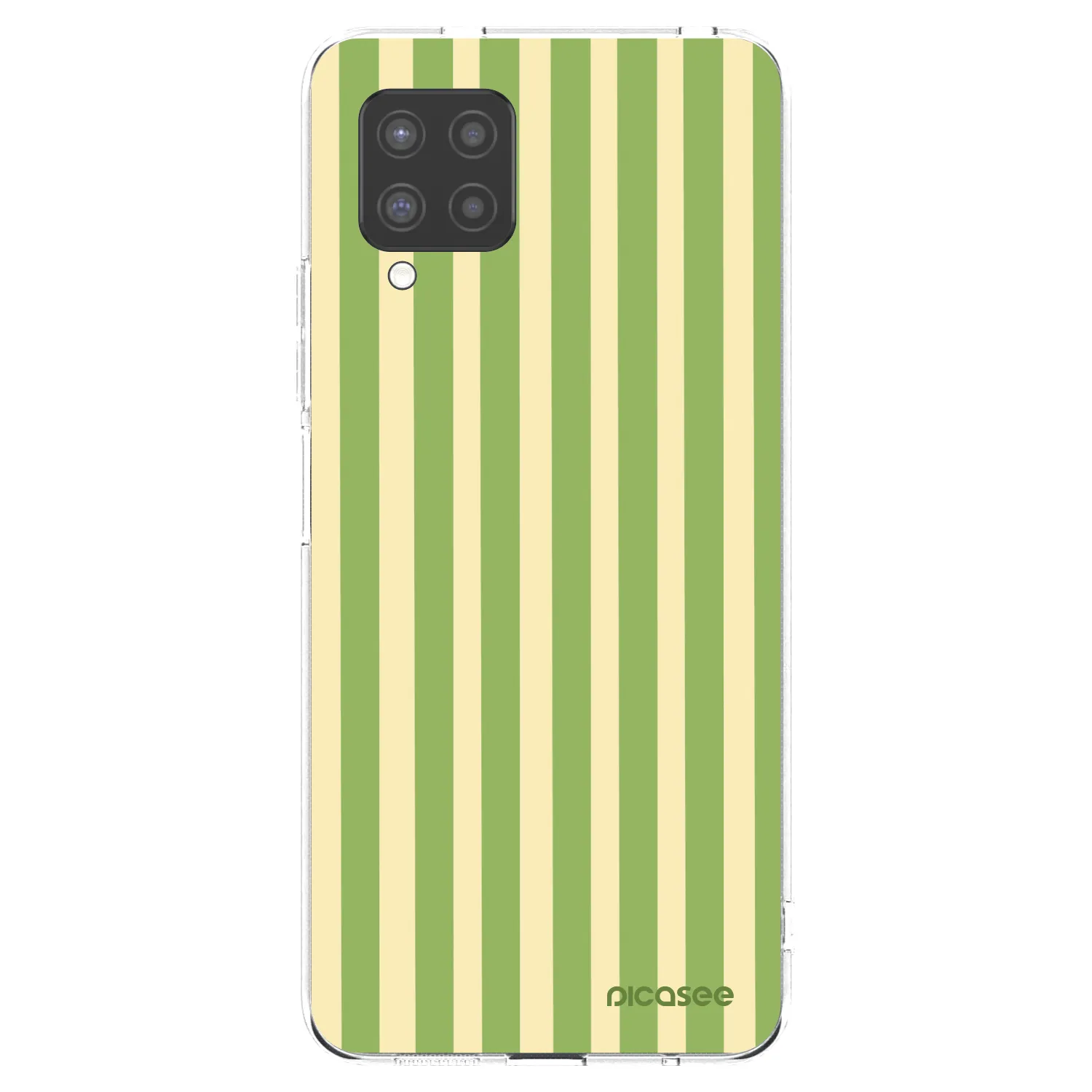 Picasee silikonowe przeźroczyste etui na Samsung Galaxy A42 A426B - Lines Matcha