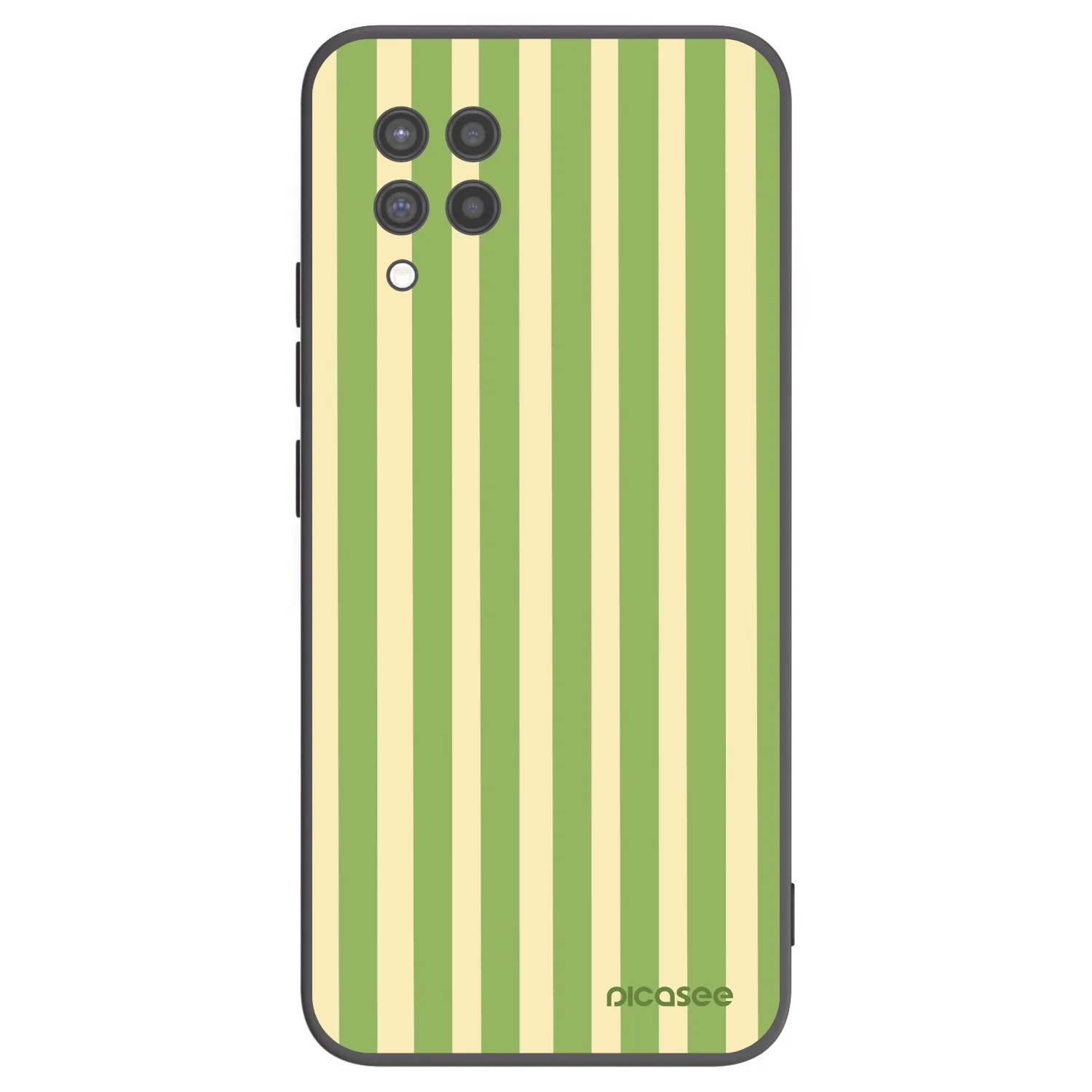 Picasee silikonowe czarne etui na Samsung Galaxy A42 A426B - Lines Matcha