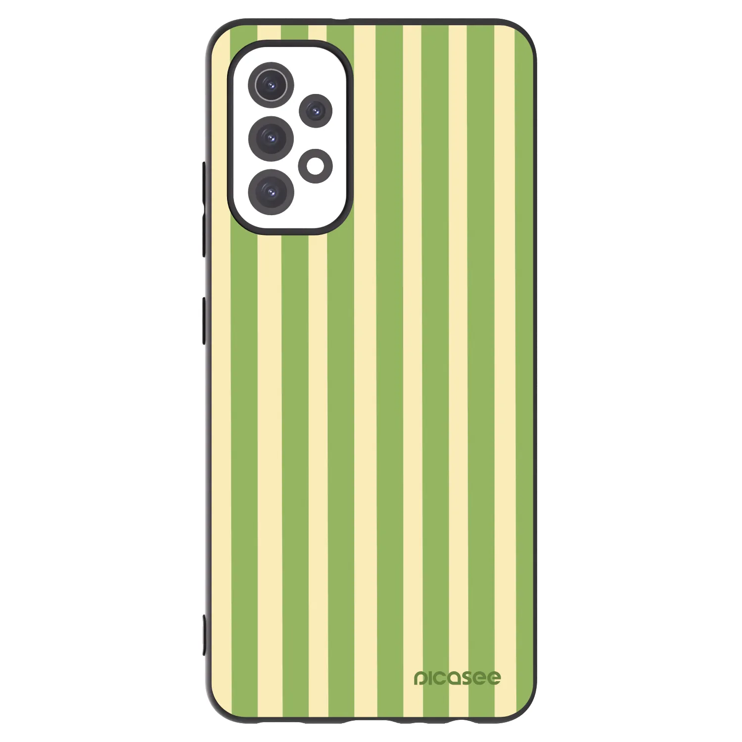 Picasee silikonowe czarne etui na Samsung Galaxy A32 5G A326B - Lines Matcha