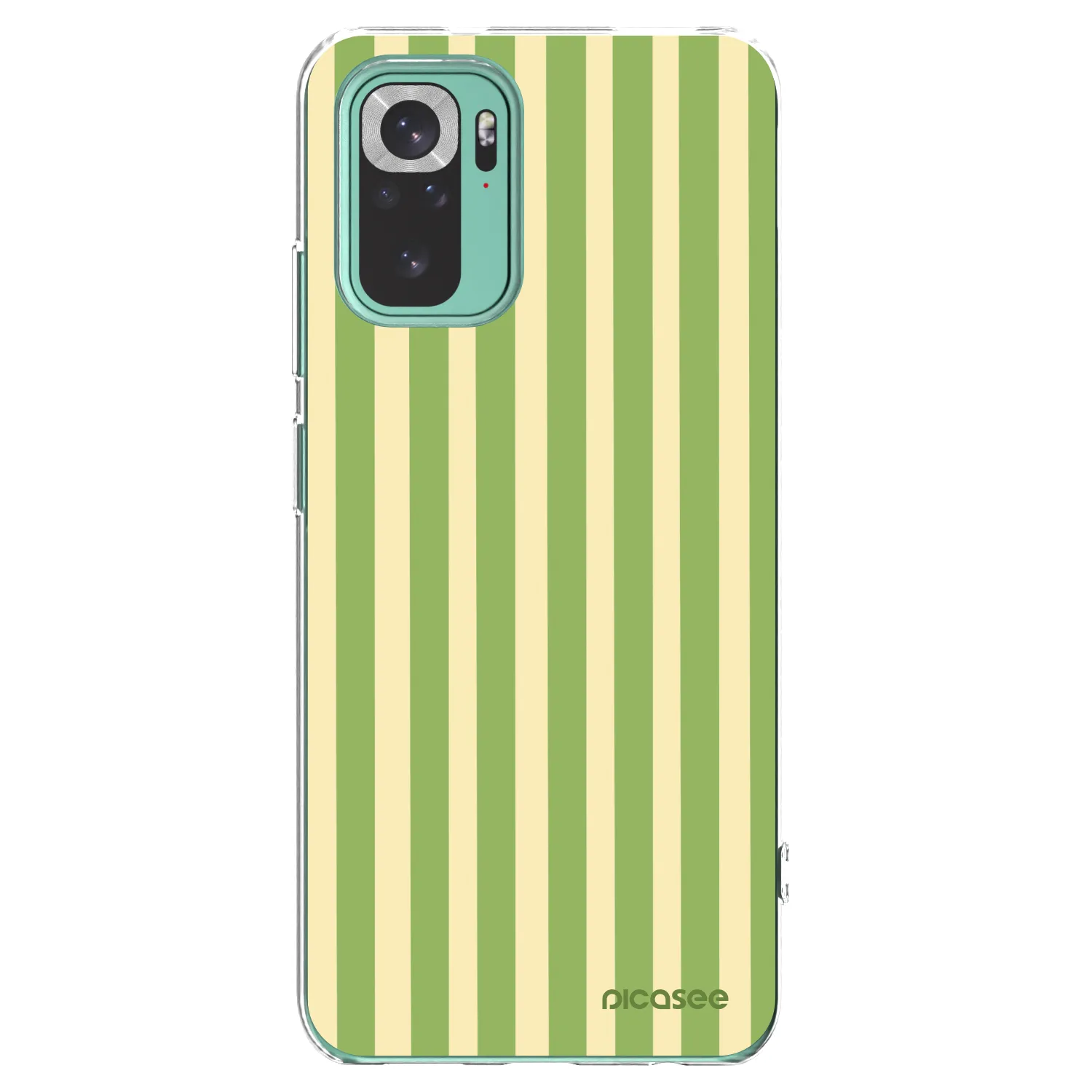 Picasee silikonowe przeźroczyste etui na Xiaomi Redmi Note 10 Pro - Lines Matcha