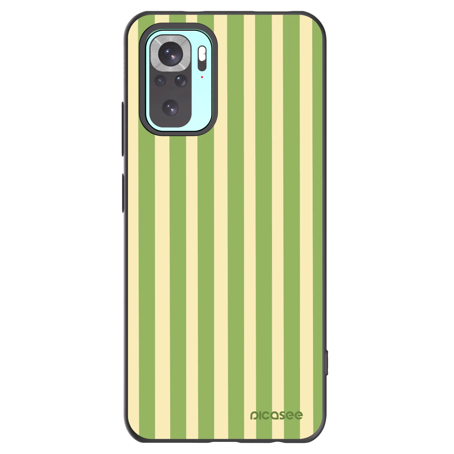 Picasee silikonowe czarne etui na Xiaomi Redmi Note 10 Pro - Lines Matcha