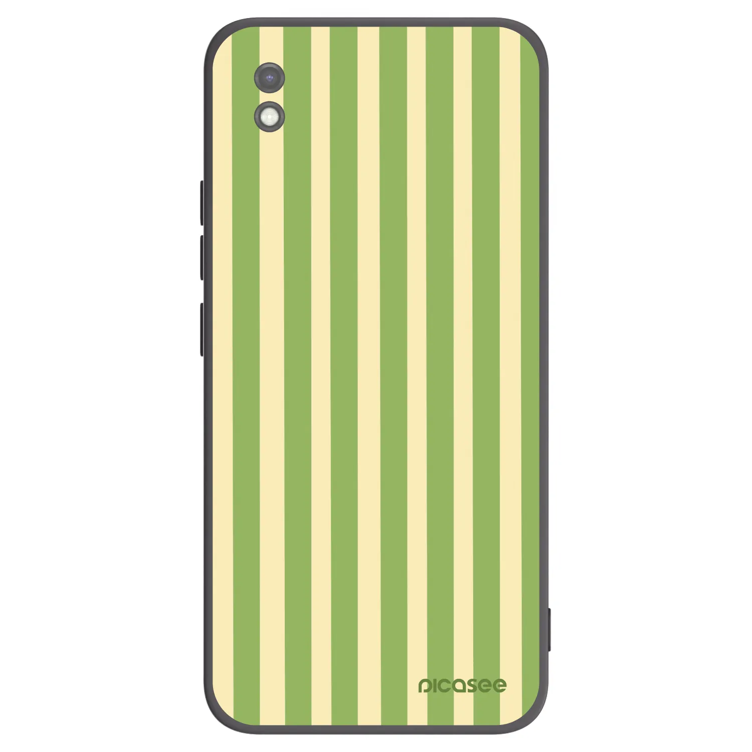 Picasee silikonowe czarne etui na Xiaomi Redmi 9AT - Lines Matcha