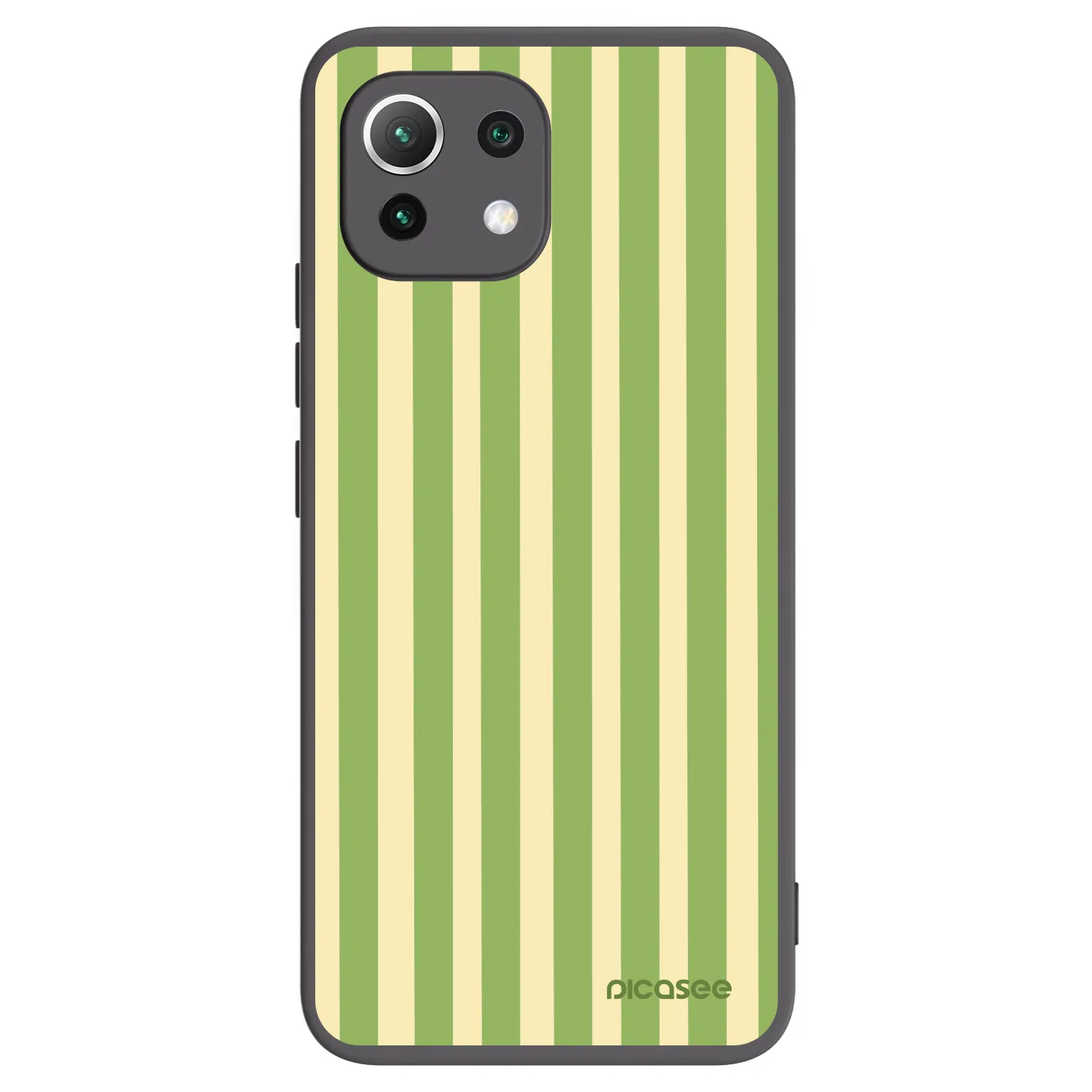 Picasee silikonowe czarne etui na Xiaomi Mi 11 Lite - Lines Matcha