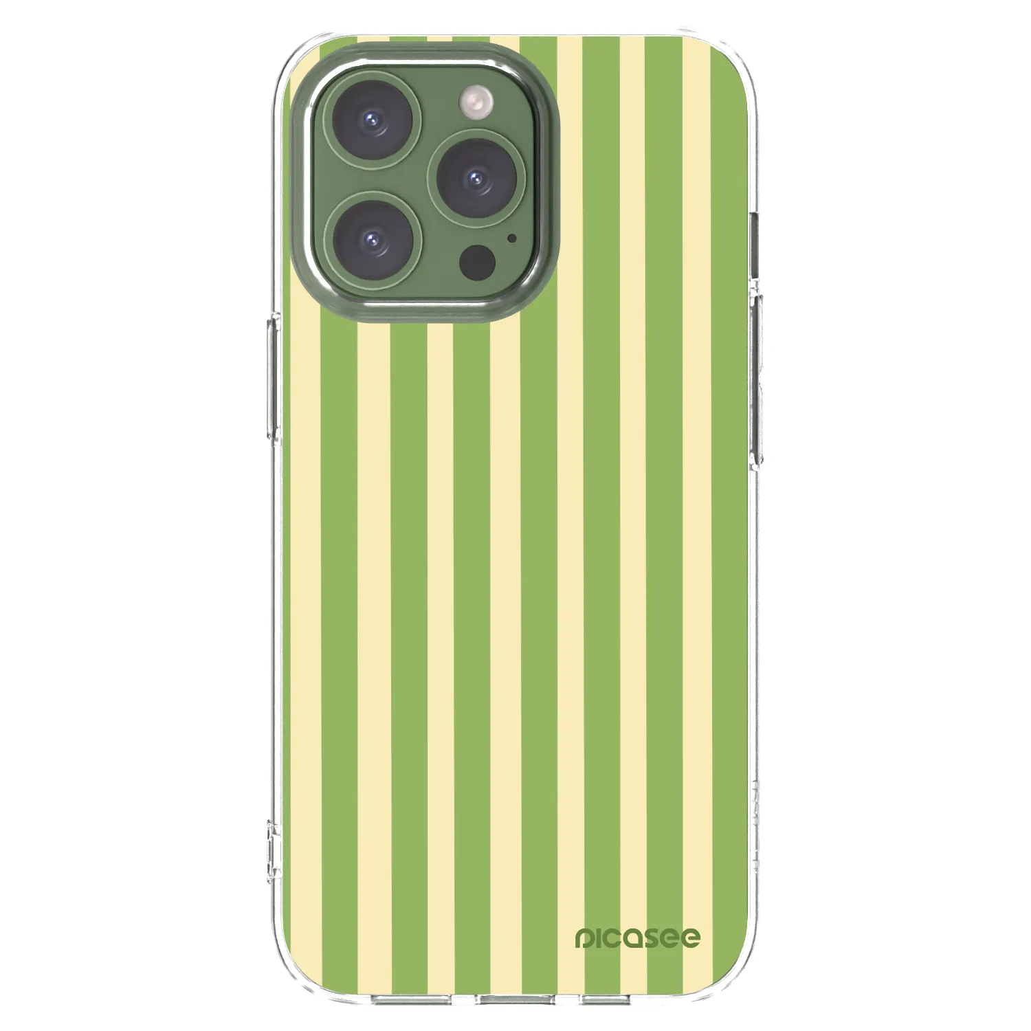 Picasee silikonowe przeźroczyste etui na Apple iPhone 13 Pro - Lines Matcha