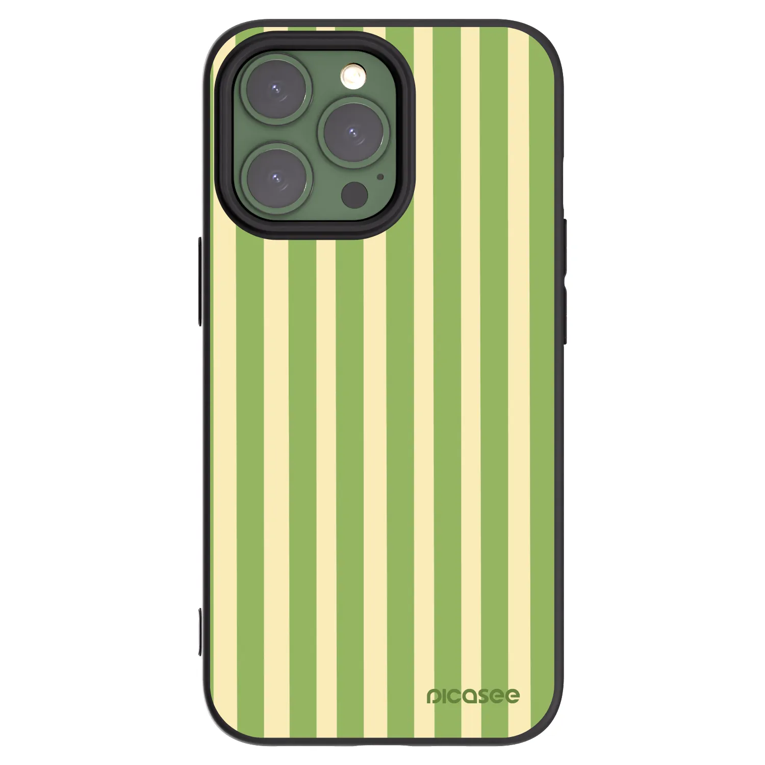 Picasee silikonowe czarne etui na Apple iPhone 13 Pro - Lines Matcha