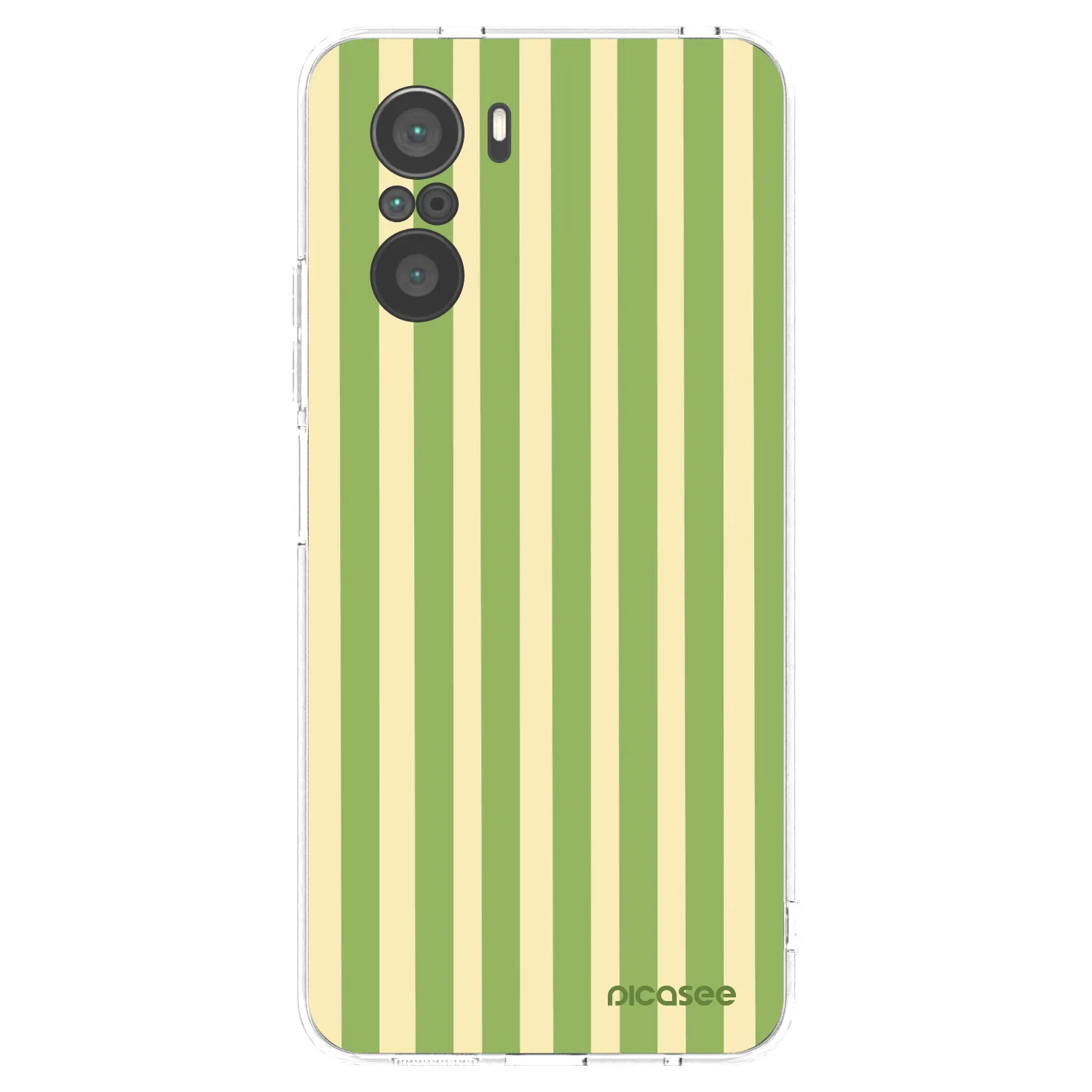 Picasee silikonowe przeźroczyste etui na Xiaomi Poco F3 - Lines Matcha