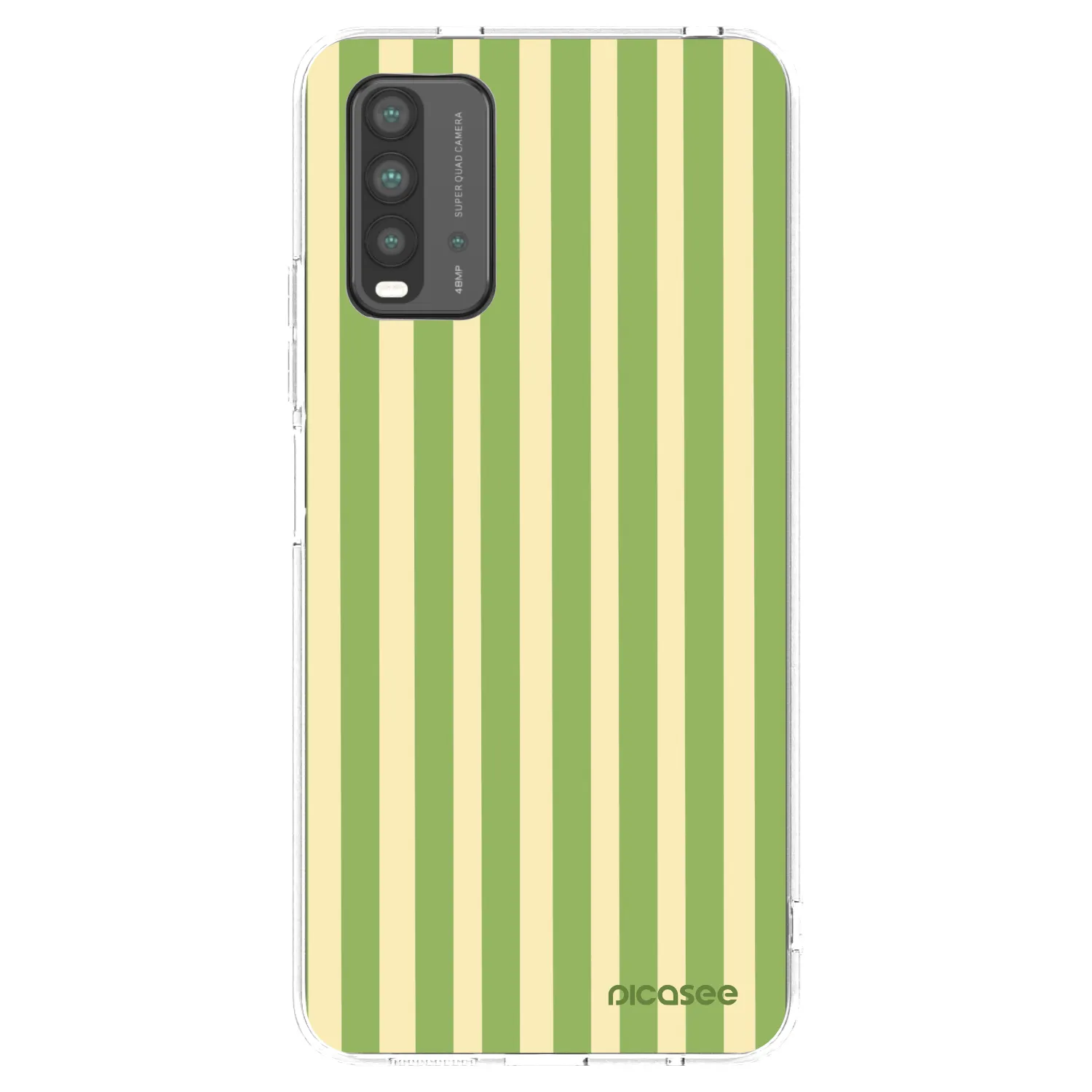 Picasee silikonowe przeźroczyste etui na Xiaomi Redmi 9T - Lines Matcha