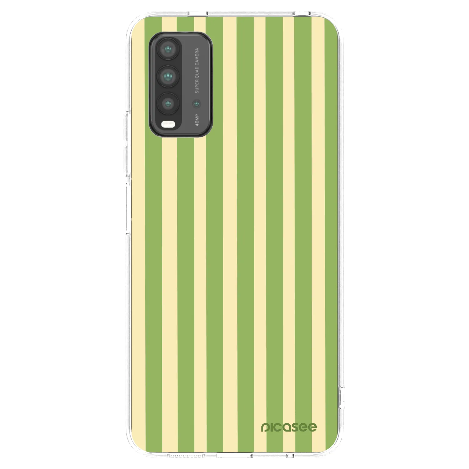 Picasee silikonowe czarne etui na Xiaomi Redmi 9T - Lines Matcha