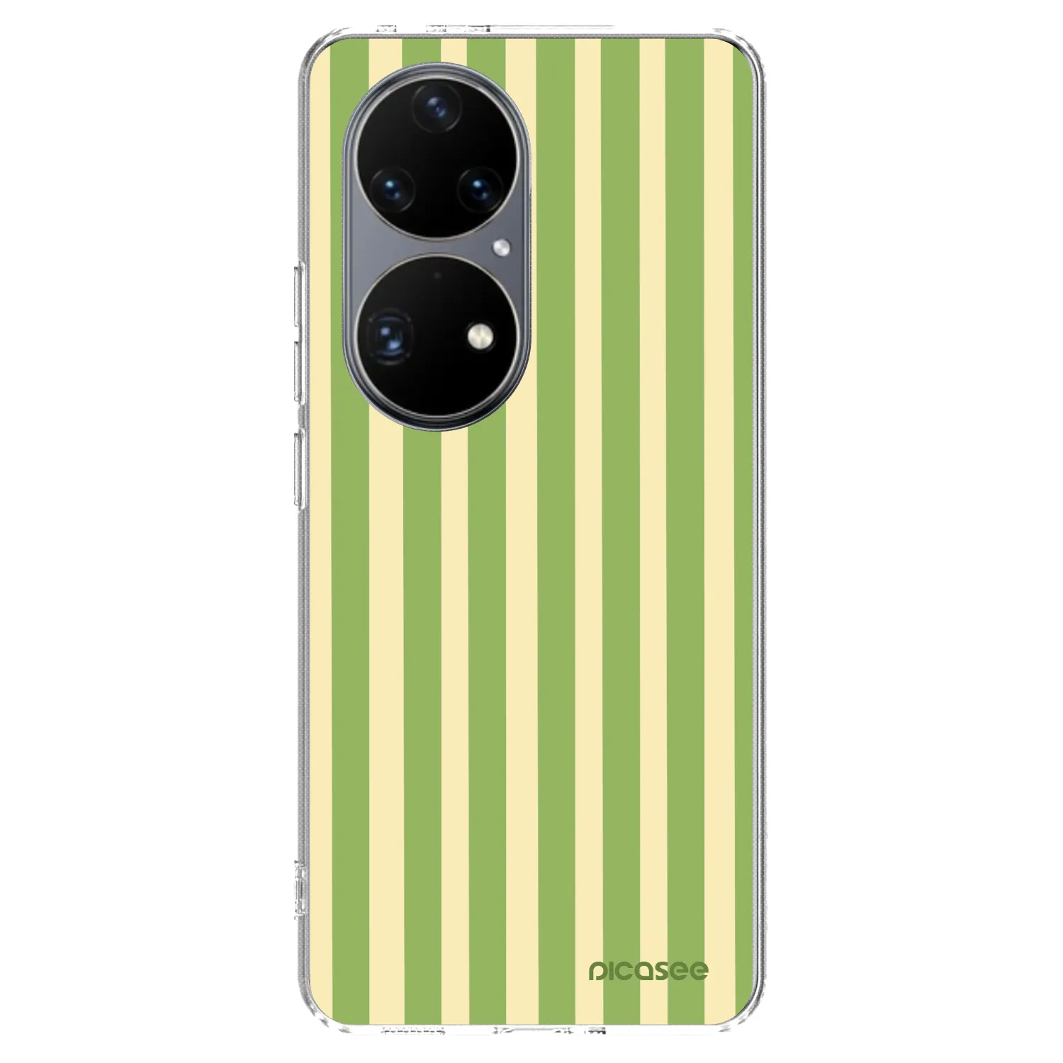 Picasee silikonowe przeźroczyste etui na Huawei P50 - Lines Matcha