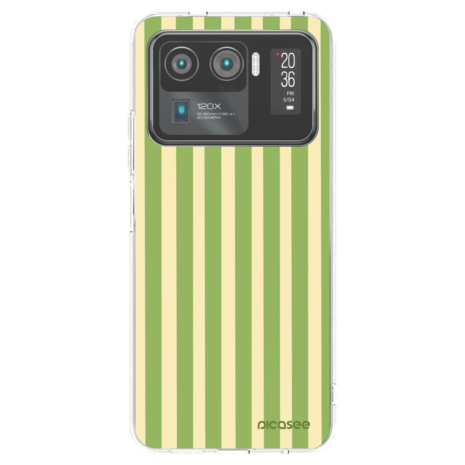 Picasee silikonowe przeźroczyste etui na Xiaomi Mi 11 Ultra - Lines Matcha