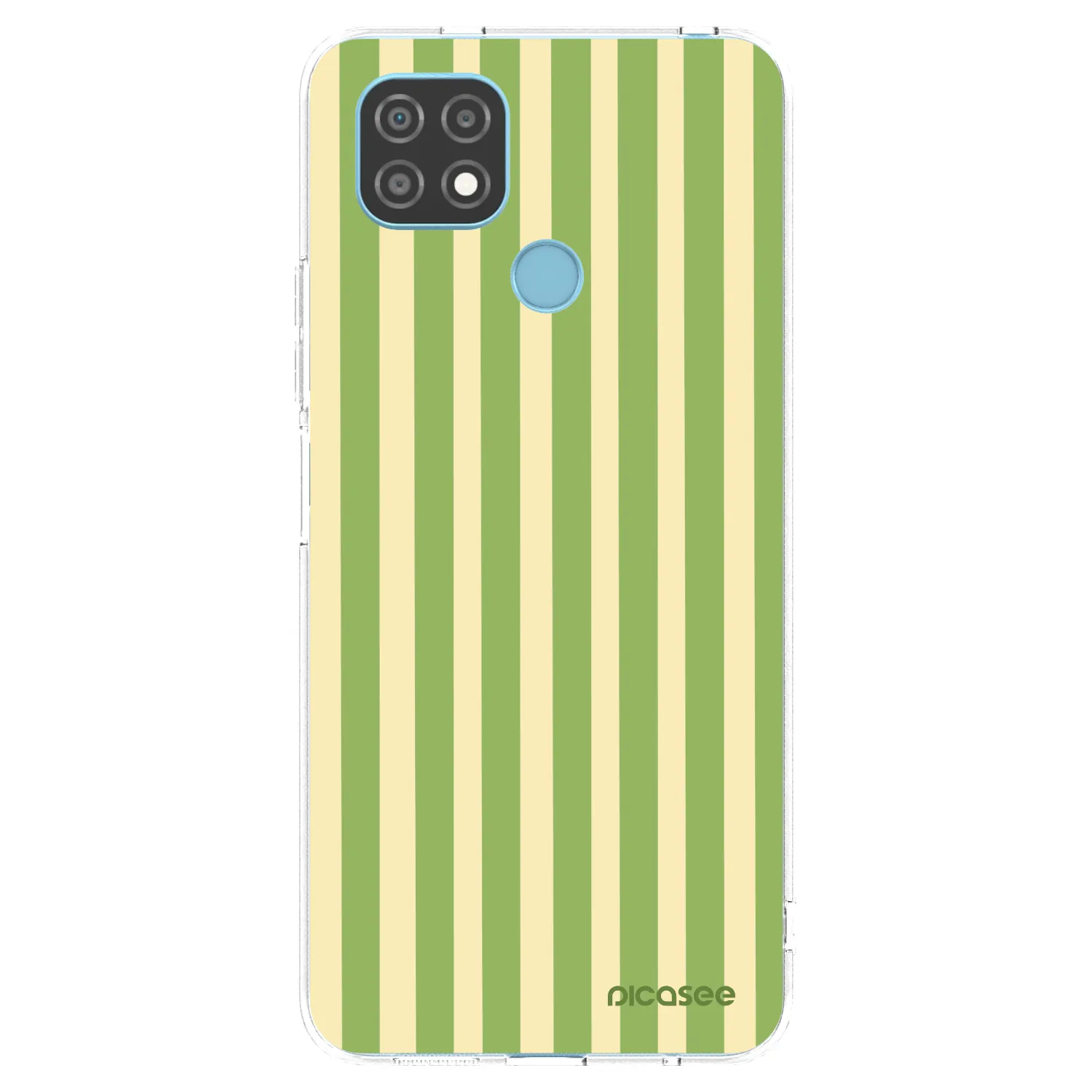 Picasee silikonowe przeźroczyste etui na Realme C21 - Lines Matcha