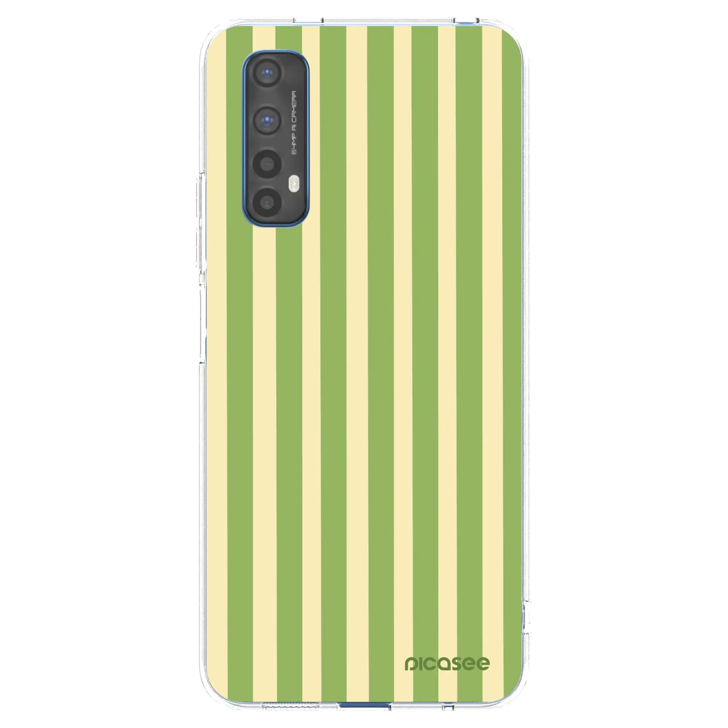 Picasee silikonowe przeźroczyste etui na Realme 7 - Lines Matcha