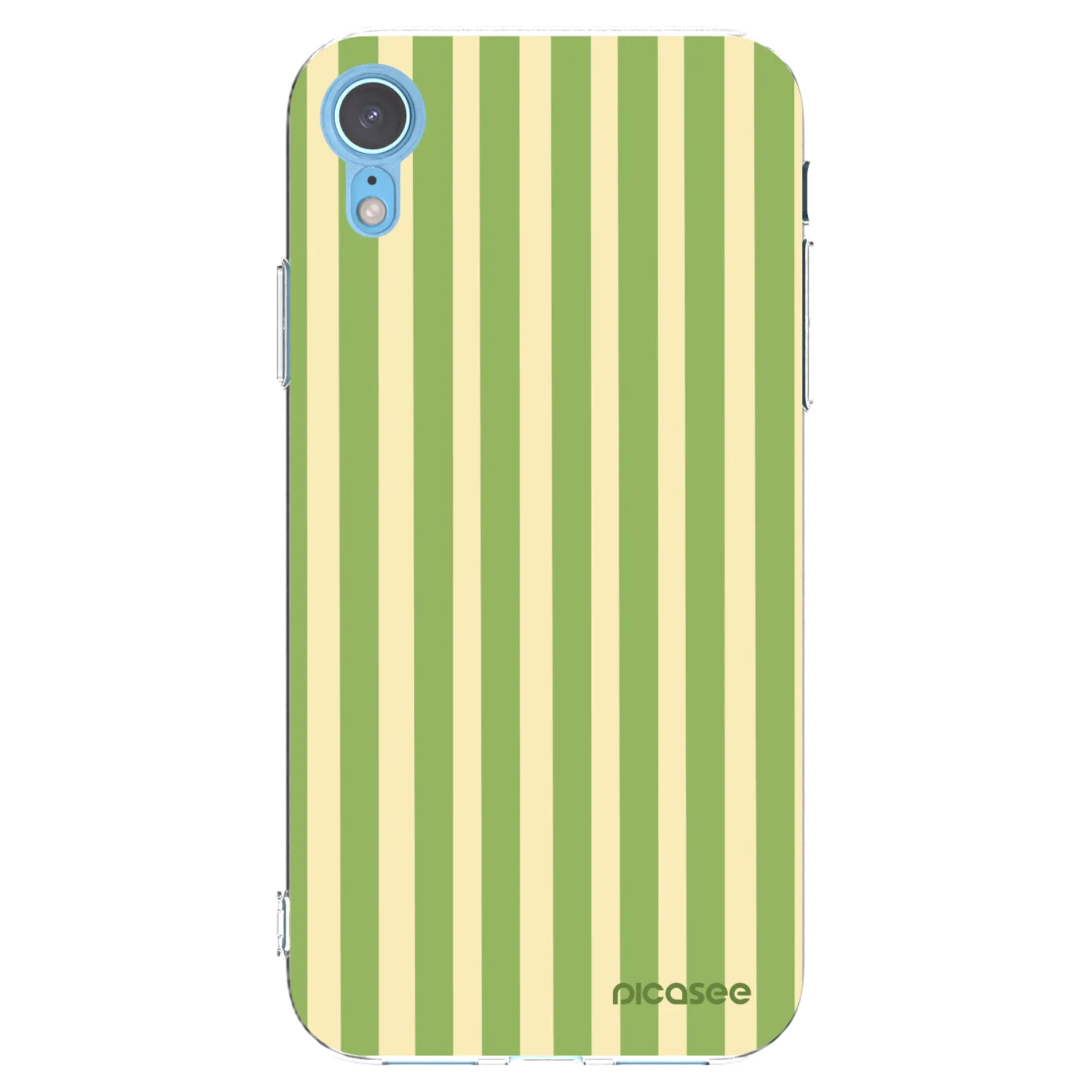 Picasee silikonowe przeźroczyste etui na Apple iPhone XR - Lines Matcha