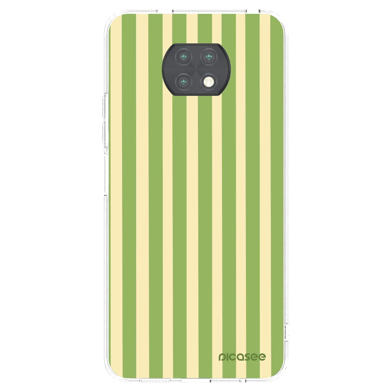 Picasee silikonowe przeźroczyste etui na Xiaomi Redmi Note 9T - Lines Matcha