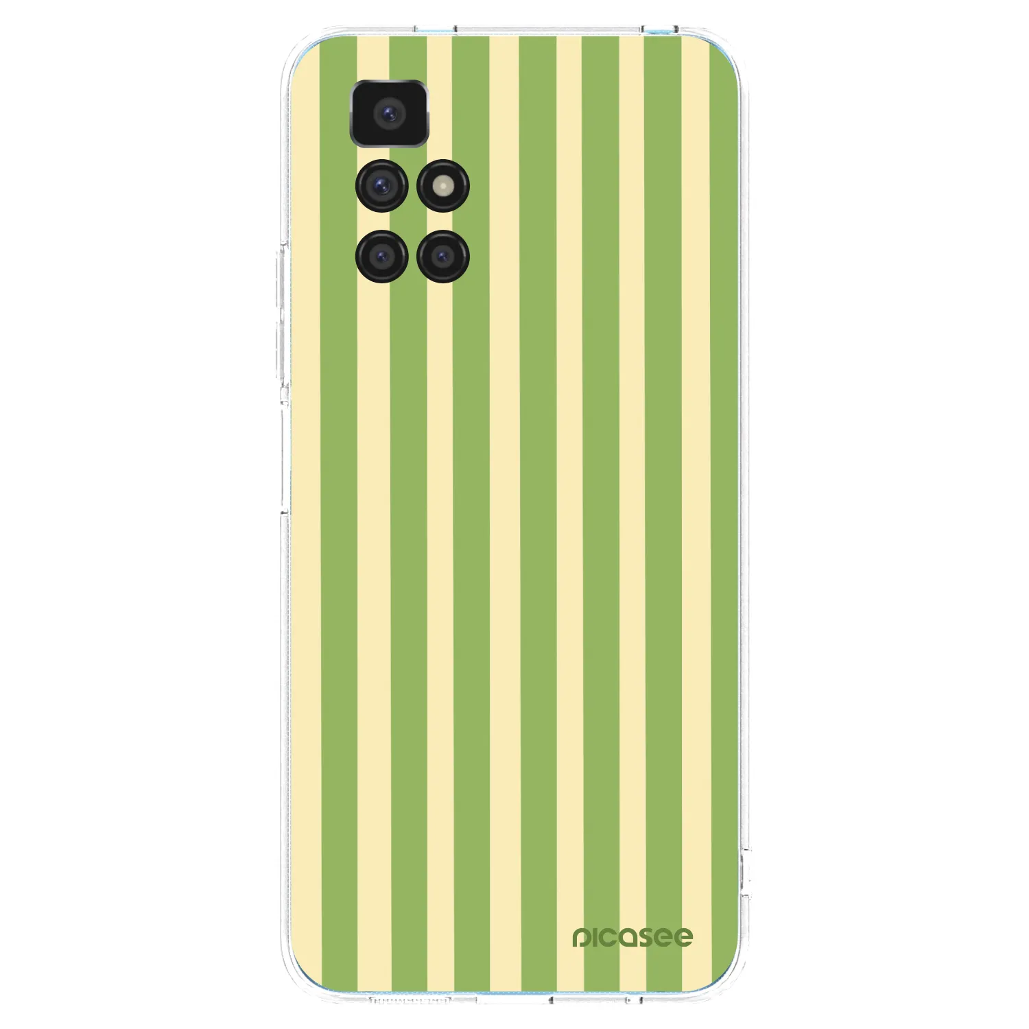 Picasee silikonowe przeźroczyste etui na Xiaomi Redmi 10 - Lines Matcha