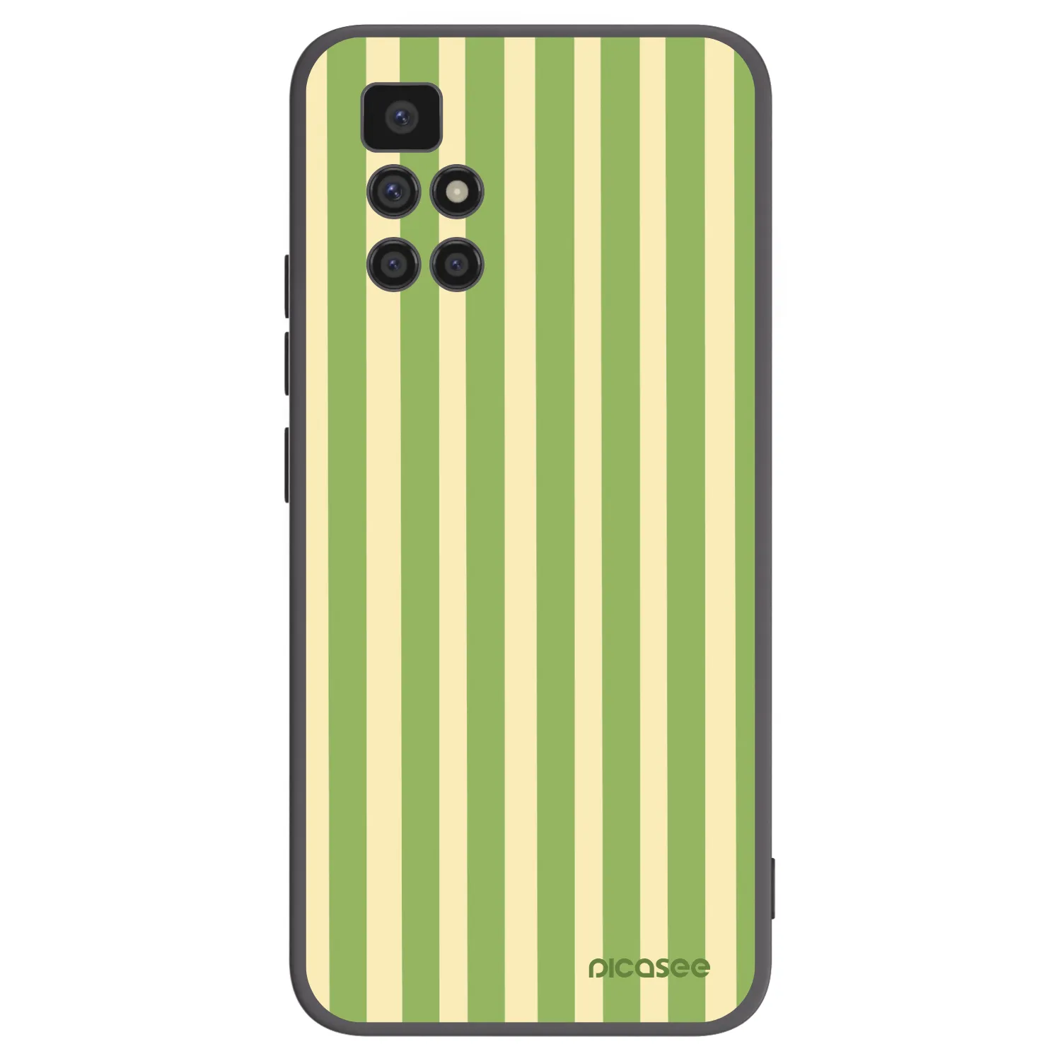 Picasee silikonowe czarne etui na Xiaomi Redmi 10 - Lines Matcha