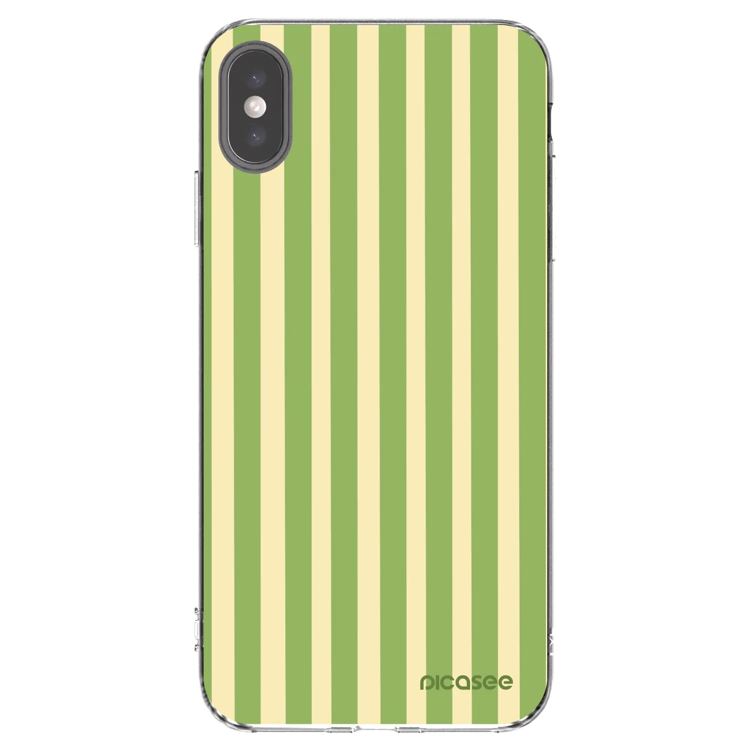 Picasee silikonowe przeźroczyste etui na Apple iPhone XS Max - Lines Matcha