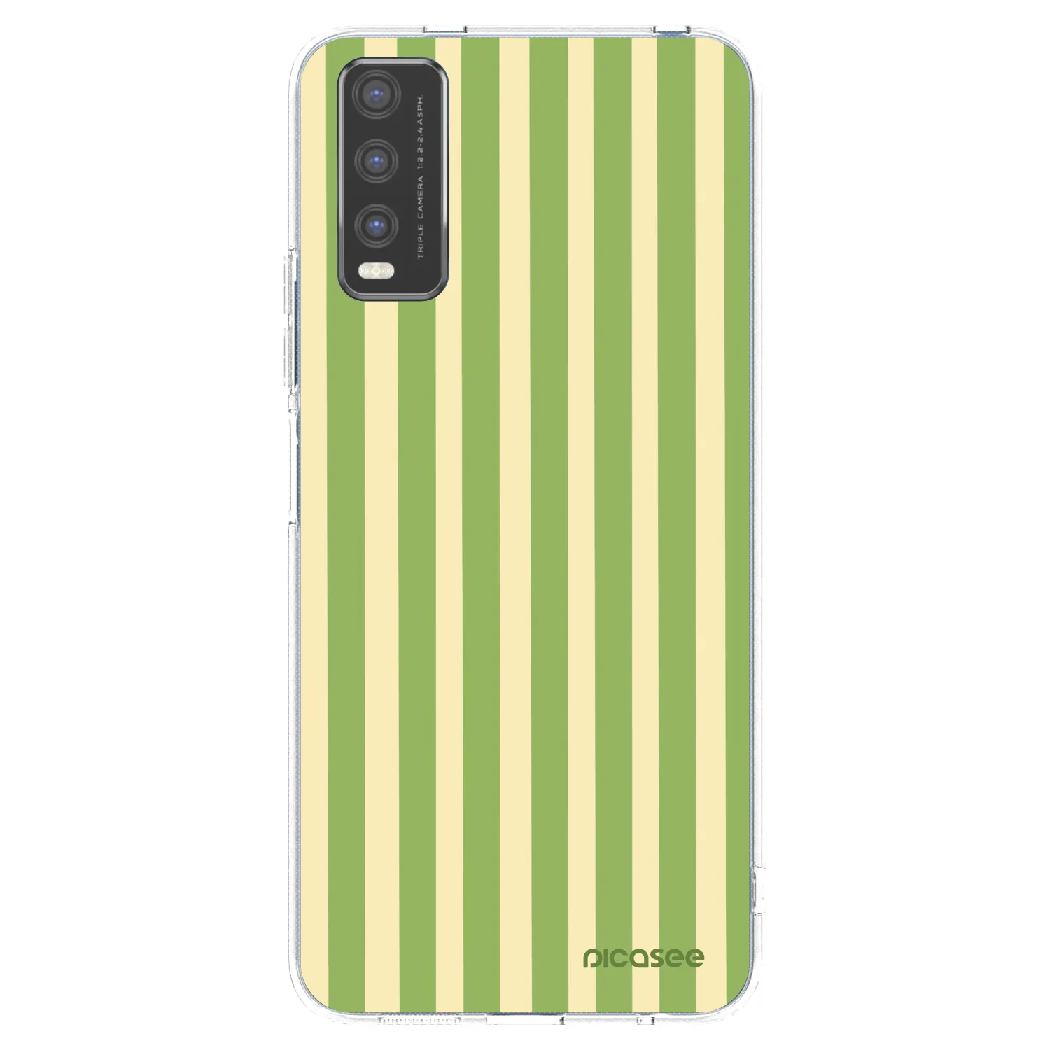 Picasee silikonowe przeźroczyste etui na Vivo Y20s - Lines Matcha