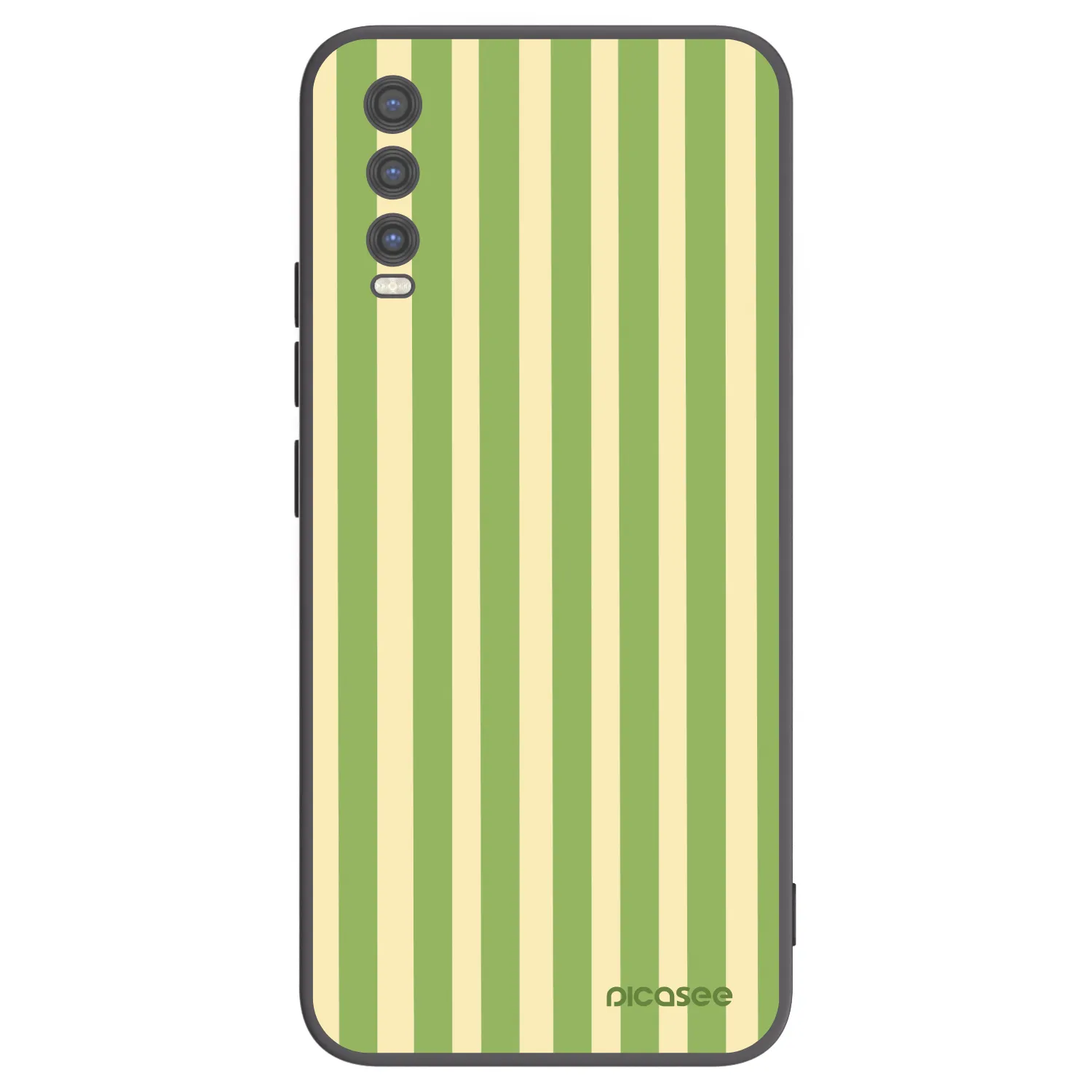 Picasee silikonowe czarne etui na Vivo Y20s - Lines Matcha