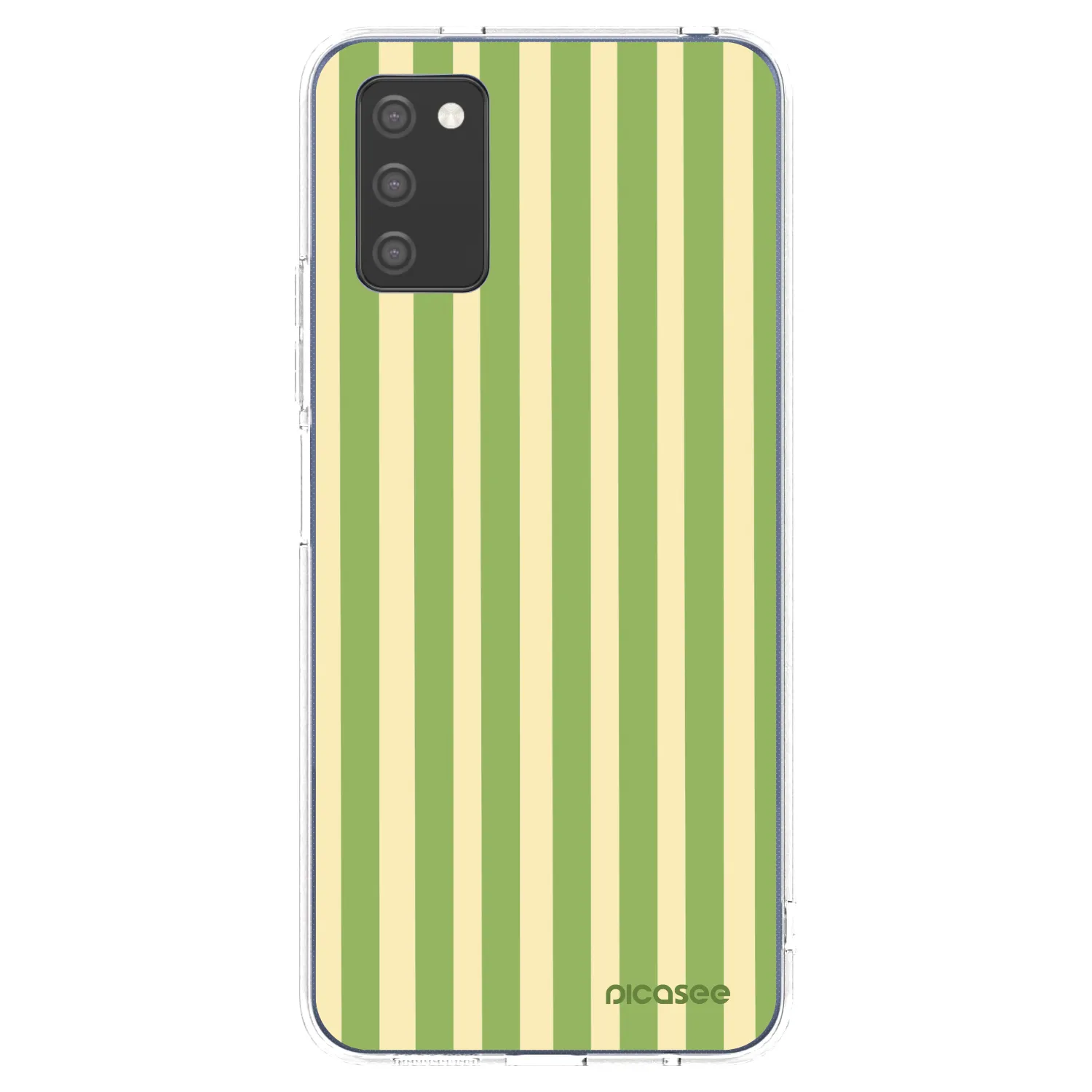 Picasee silikonowe przeźroczyste etui na Samsung Galaxy A03s A037G - Lines Matcha