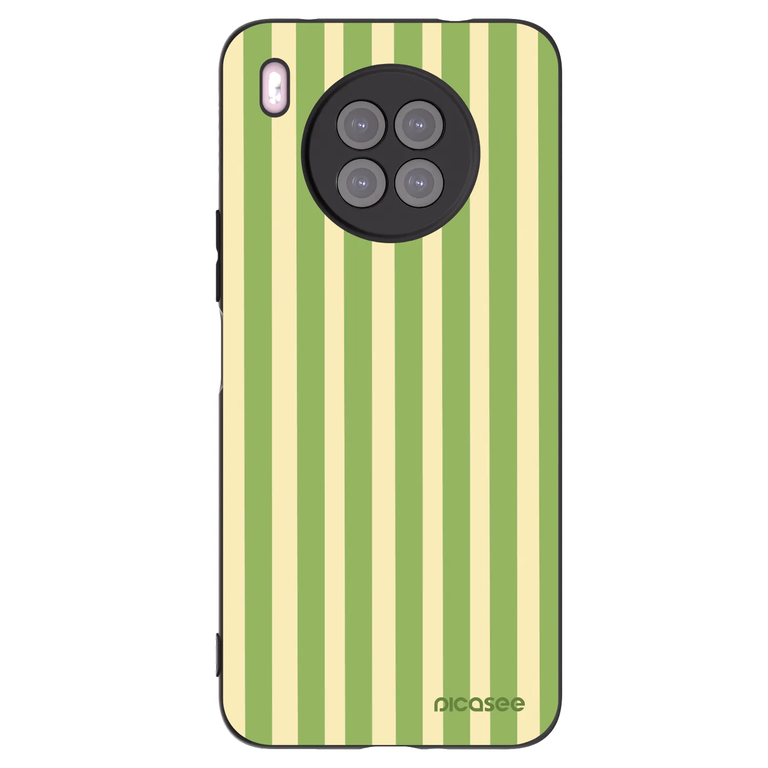 Picasee silikonowe czarne etui na Huawei Nova 8i - Lines Matcha