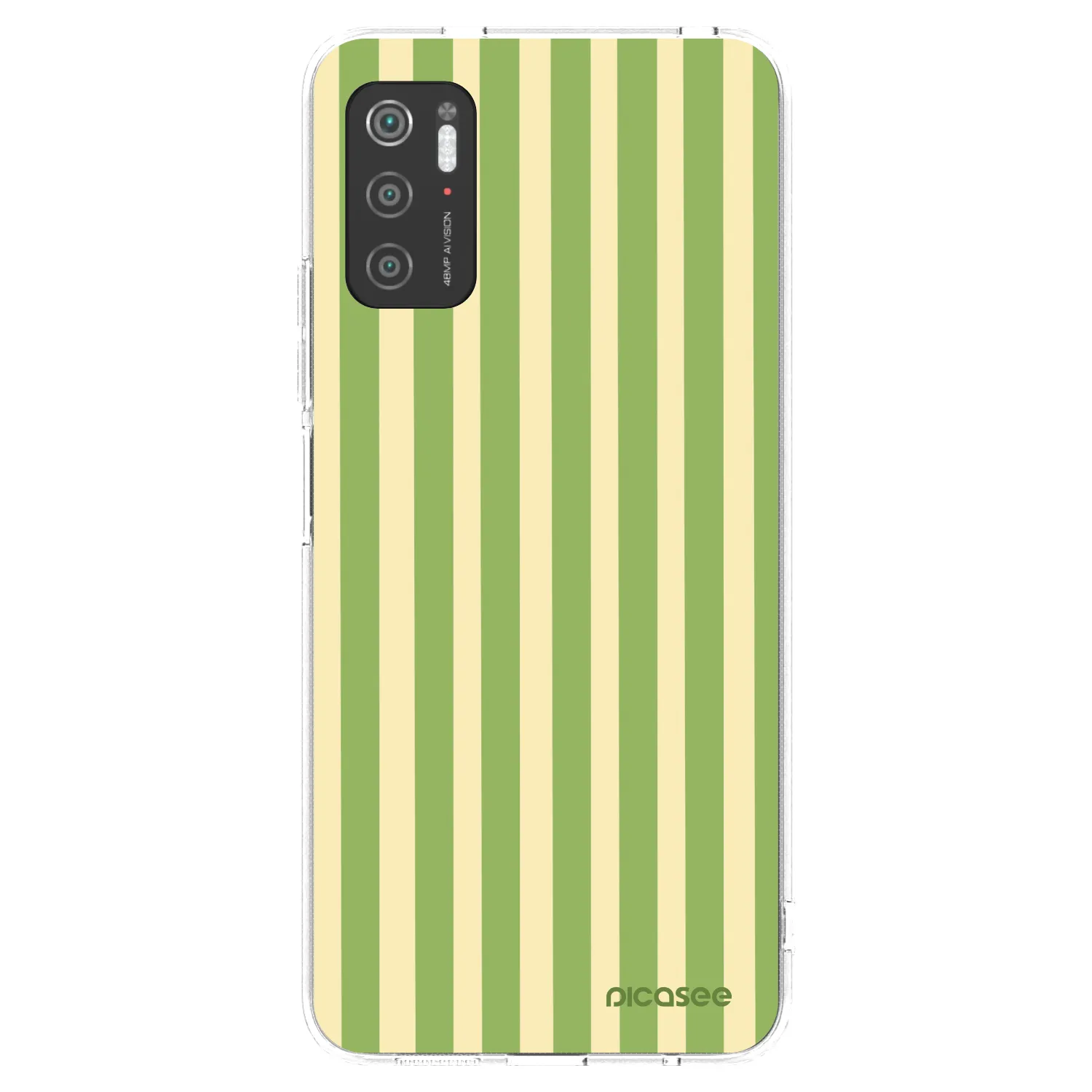 Picasee silikonowe przeźroczyste etui na Xiaomi Poco M3 Pro 5G - Lines Matcha
