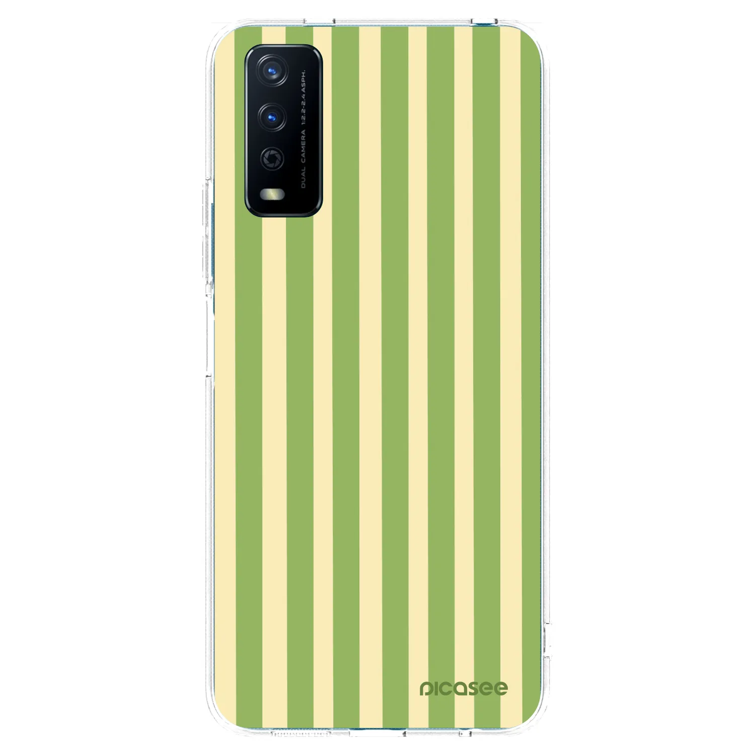 Picasee silikonowe przeźroczyste etui na Vivo Y11s - Lines Matcha