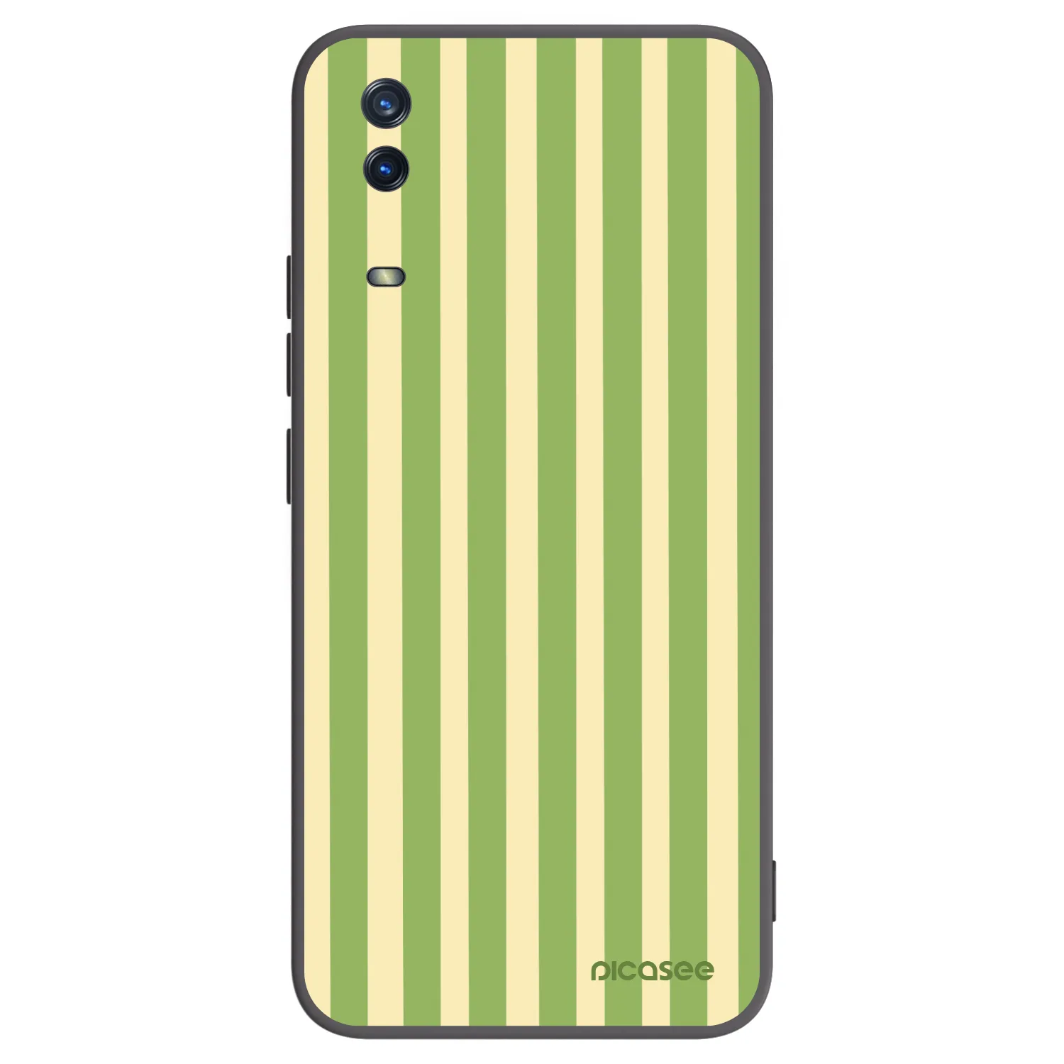 Picasee silikonowe czarne etui na Vivo Y11s - Lines Matcha