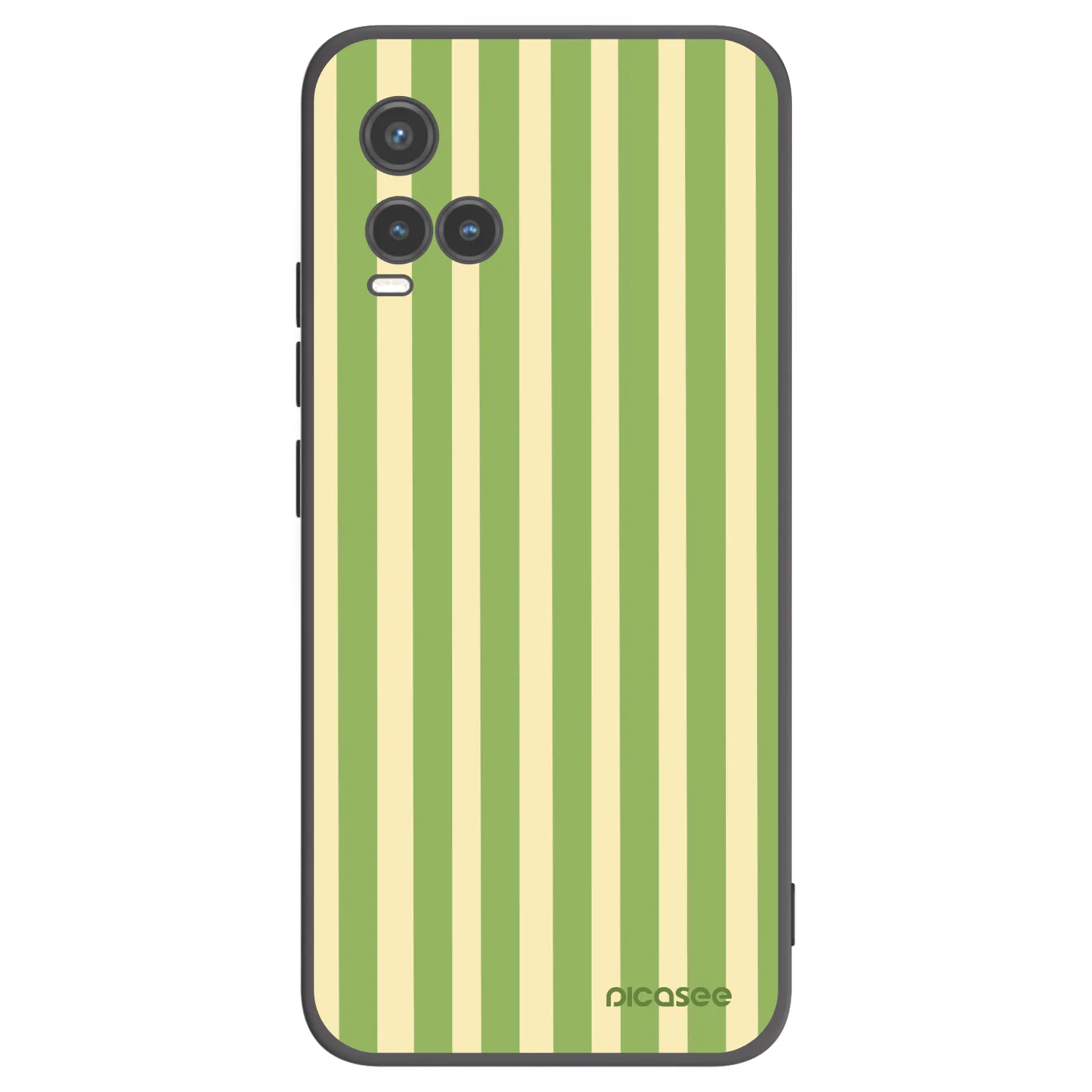 Picasee silikonowe czarne etui na Vivo Y33s - Lines Matcha
