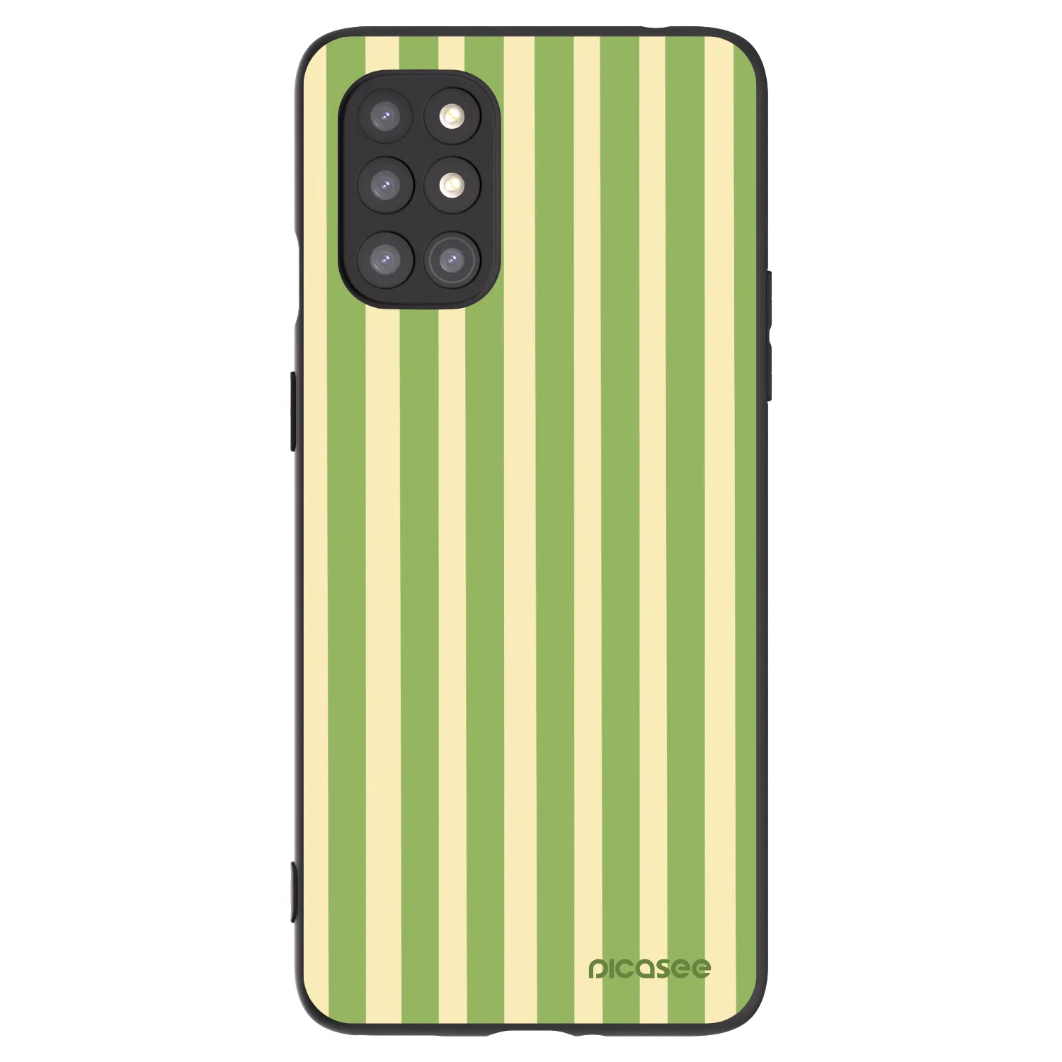 Picasee silikonowe czarne etui na OnePlus 8T - Lines Matcha