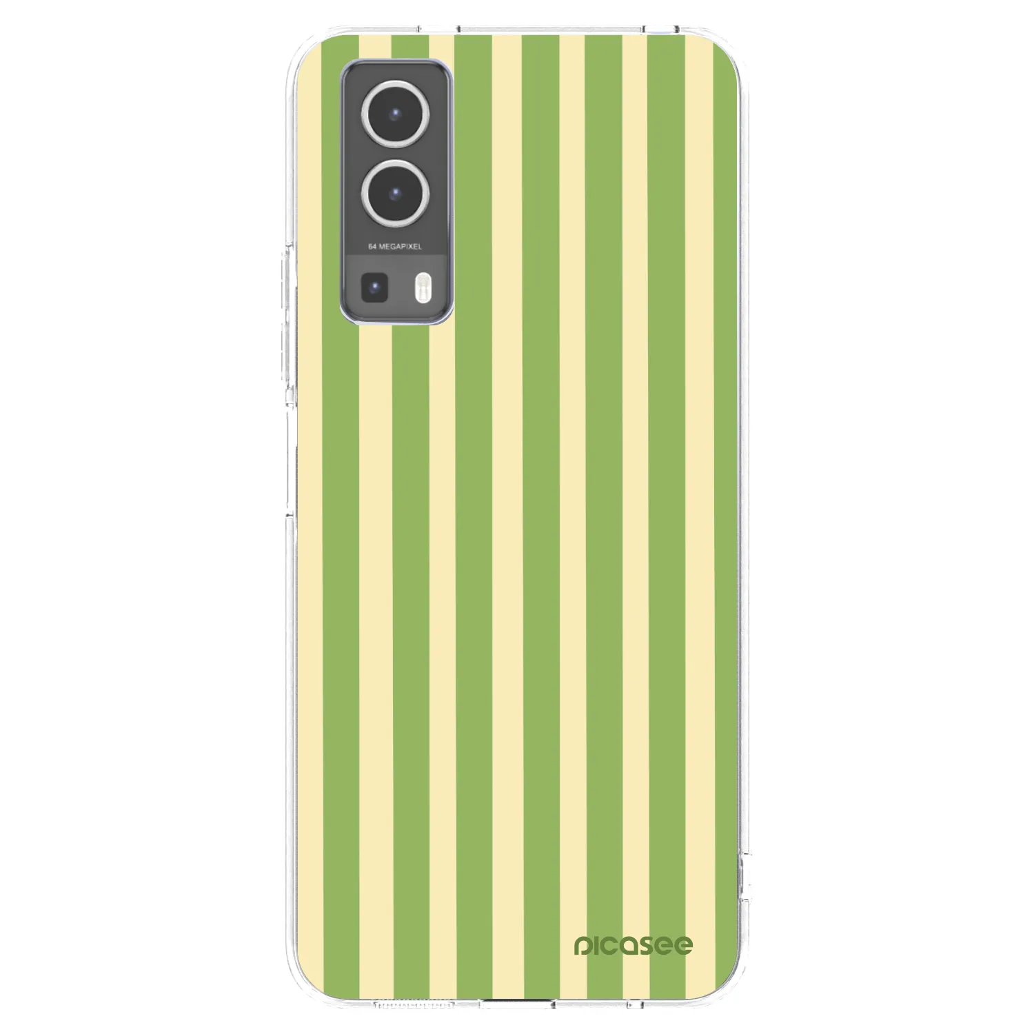 Picasee silikonowe przeźroczyste etui na Vivo Y72 5G - Lines Matcha