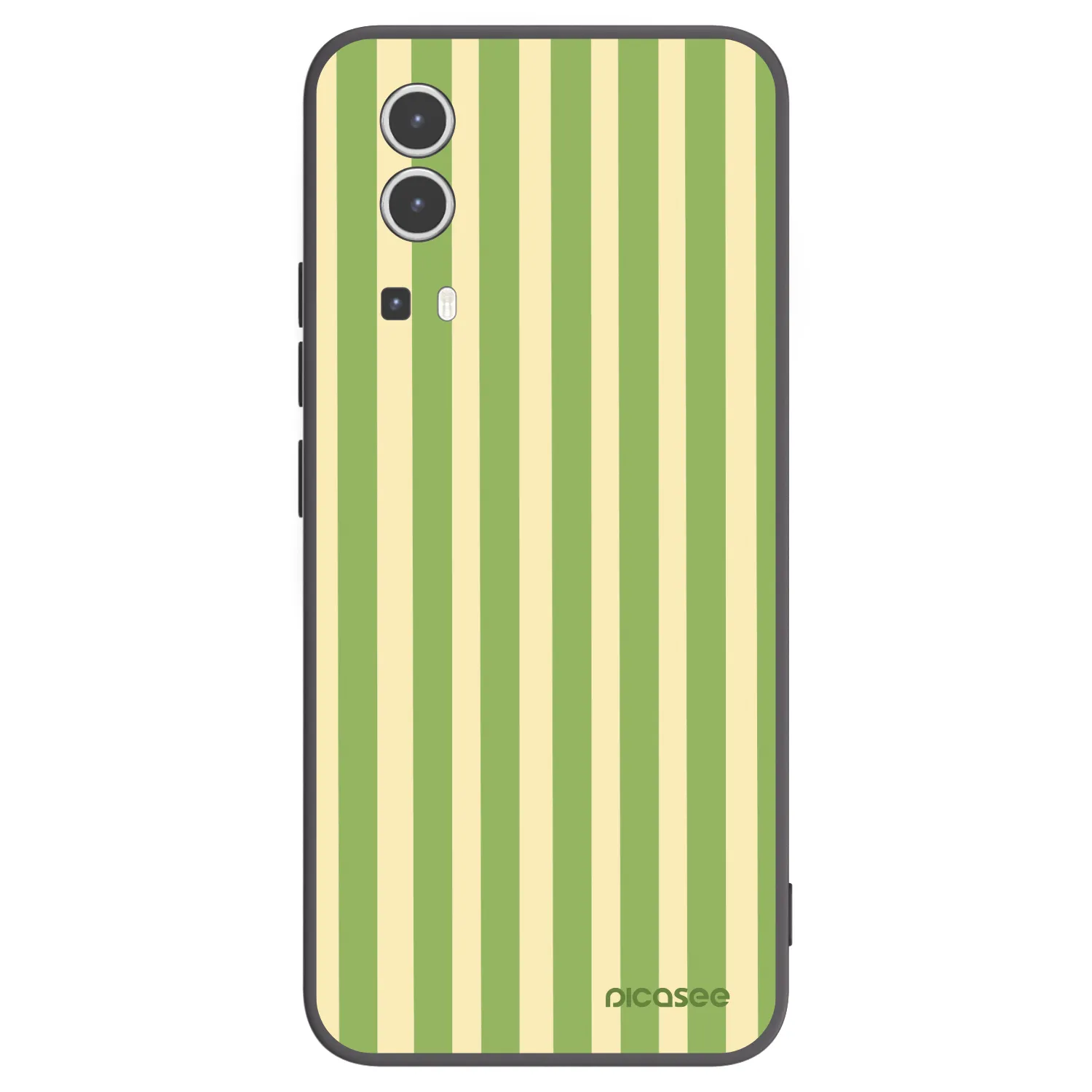Picasee silikonowe czarne etui na Vivo Y72 5G - Lines Matcha