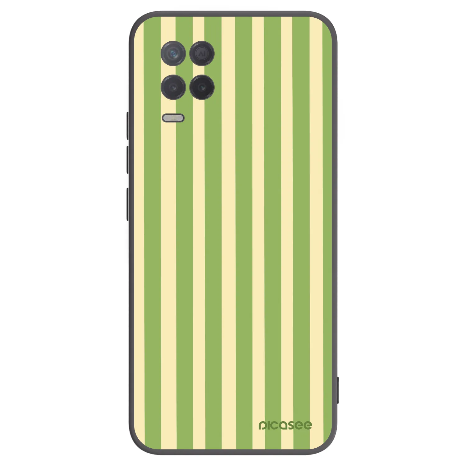 Picasee silikonowe czarne etui na Realme 8 5G - Lines Matcha