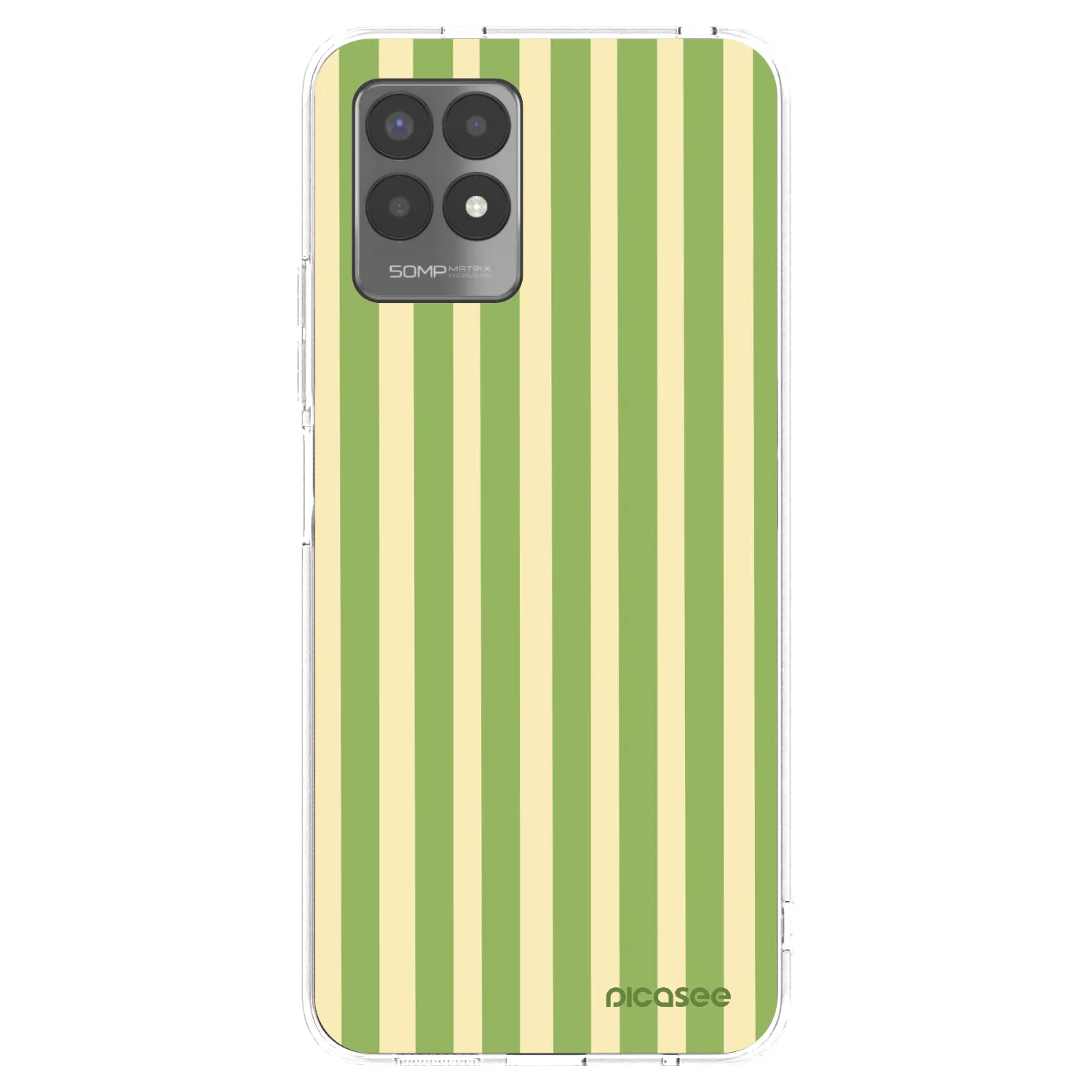 Picasee silikonowe przeźroczyste etui na Realme 8i - Lines Matcha