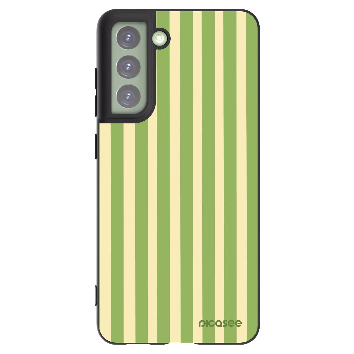 Picasee silikonowe czarne etui na Samsung Galaxy S21 FE 5G - Lines Matcha