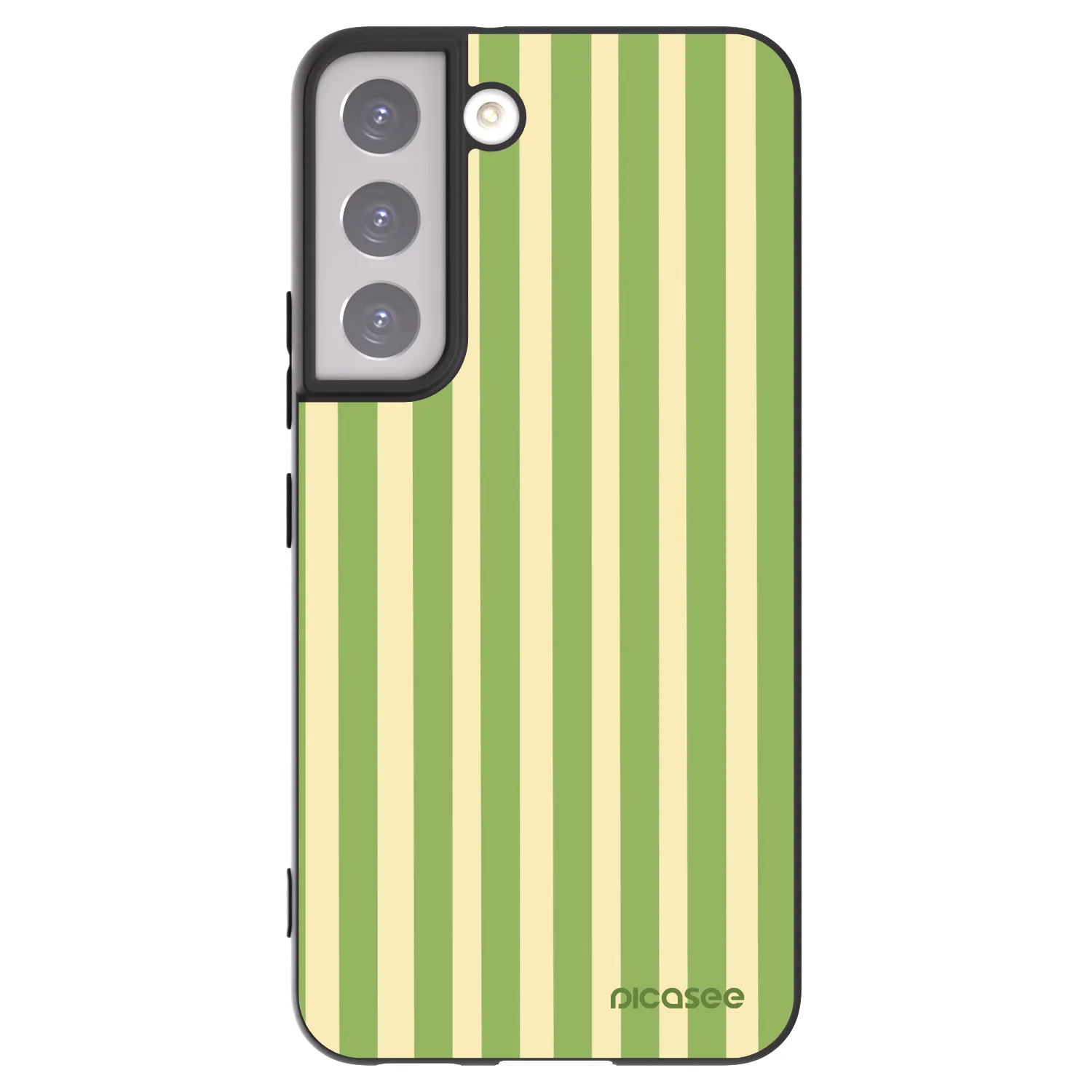 Picasee silikonowe czarne etui na Samsung Galaxy S22 5G - Lines Matcha