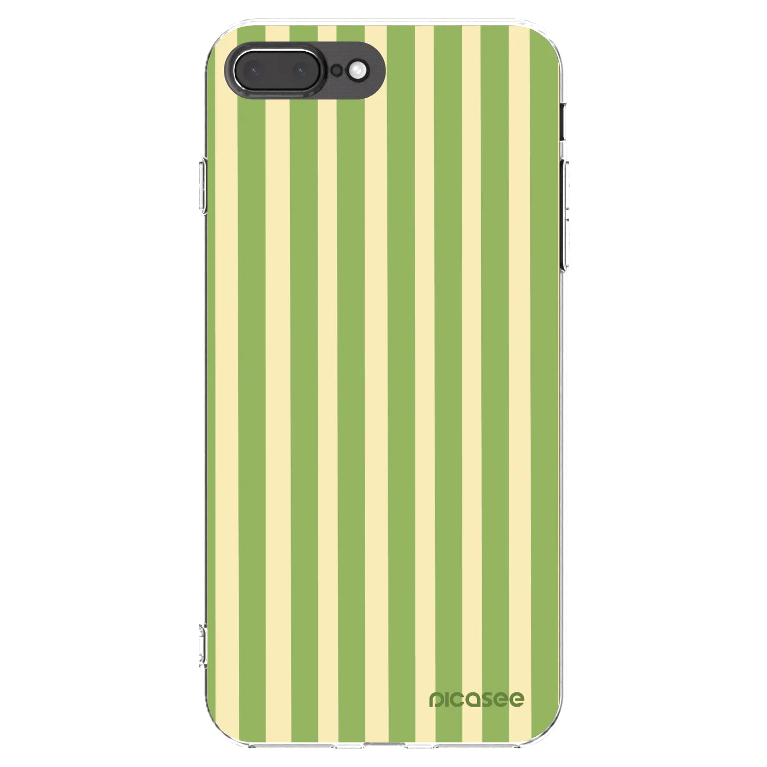 Picasee silikonowe przeźroczyste etui na Apple iPhone 7 Plus - Lines Matcha