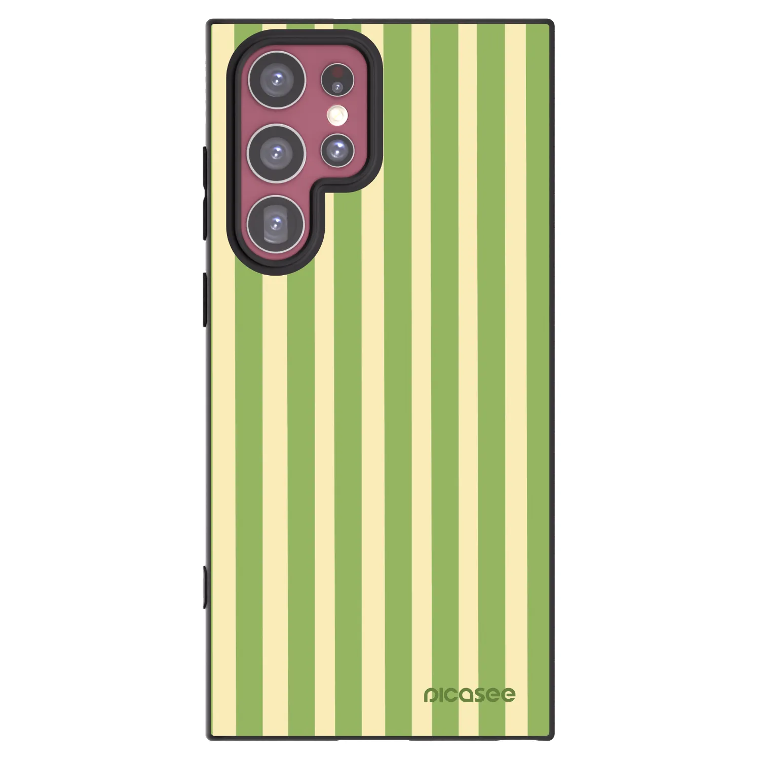 Picasee silikonowe czarne etui na Samsung Galaxy S22 Ultra 5G - Lines Matcha