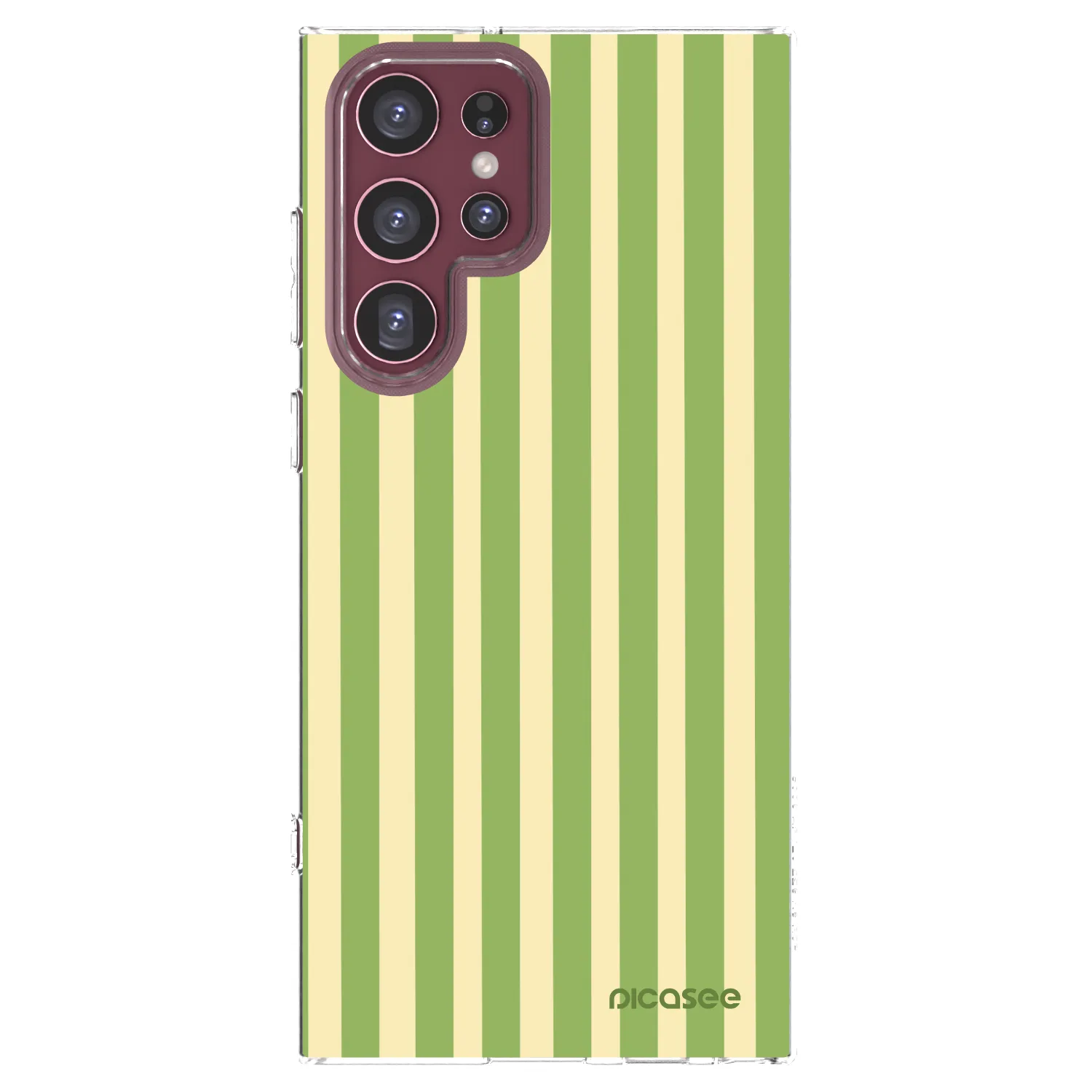 Picasee silikonowe przeźroczyste etui na Samsung Galaxy S22 Ultra 5G - Lines Matcha