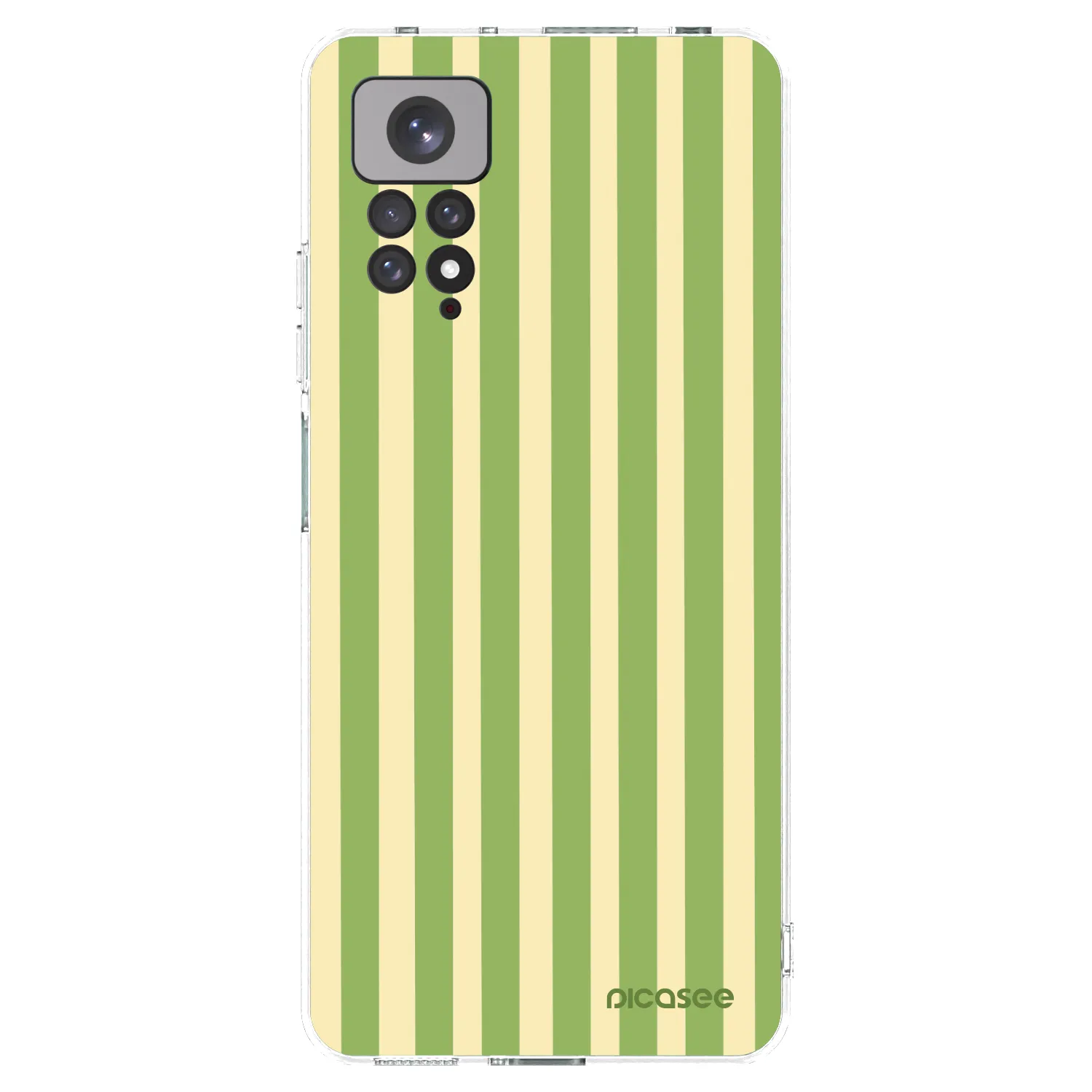 Picasee silikonowe przeźroczyste etui na Xiaomi Redmi Note 11S 4G - Lines Matcha