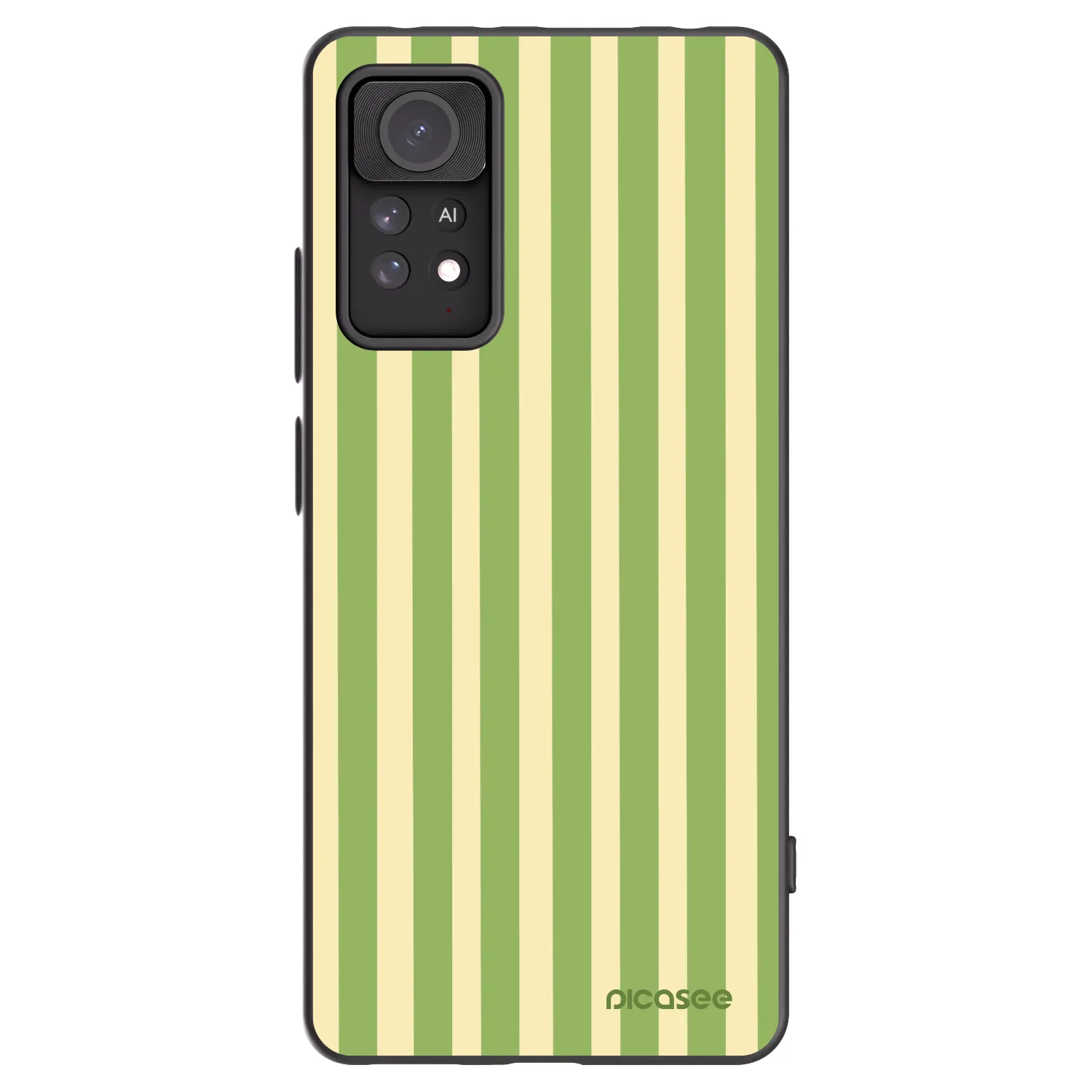 Picasee silikonowe czarne etui na Xiaomi Redmi Note 11 Pro 5G - Lines Matcha