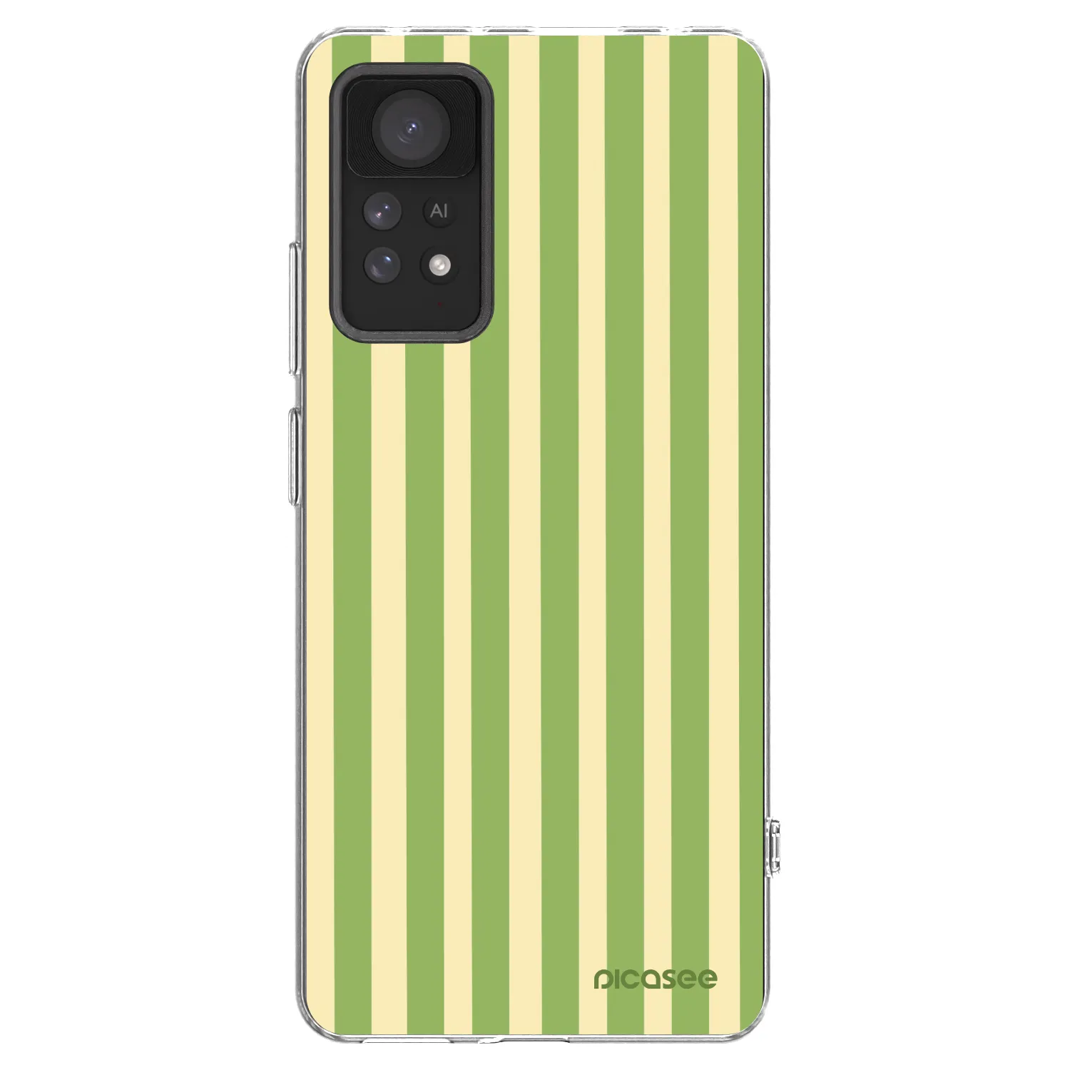 Picasee silikonowe przeźroczyste etui na Xiaomi Redmi Note 11 Pro 5G - Lines Matcha
