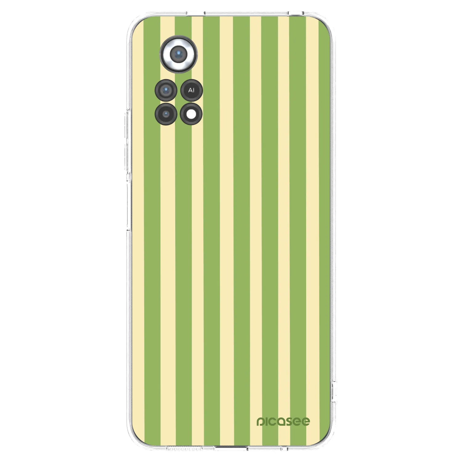 Picasee silikonowe przeźroczyste etui na Xiaomi Poco X4 Pro 5G - Lines Matcha