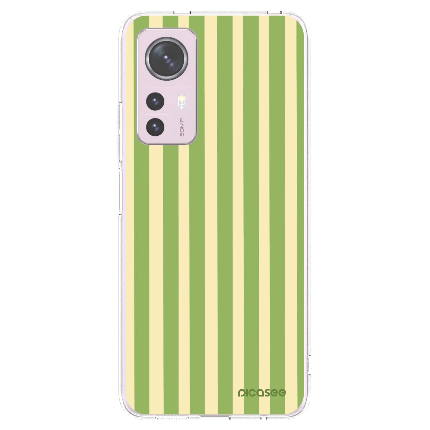 Picasee silikonowe przeźroczyste etui na Xiaomi 12 - Lines Matcha