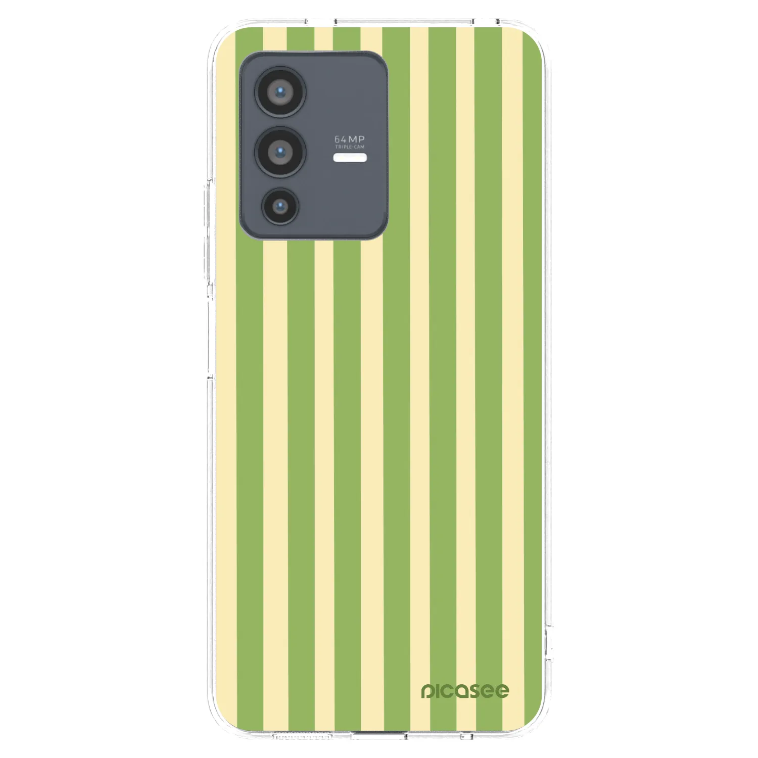 Picasee silikonowe przeźroczyste etui na Vivo V23 5G - Lines Matcha