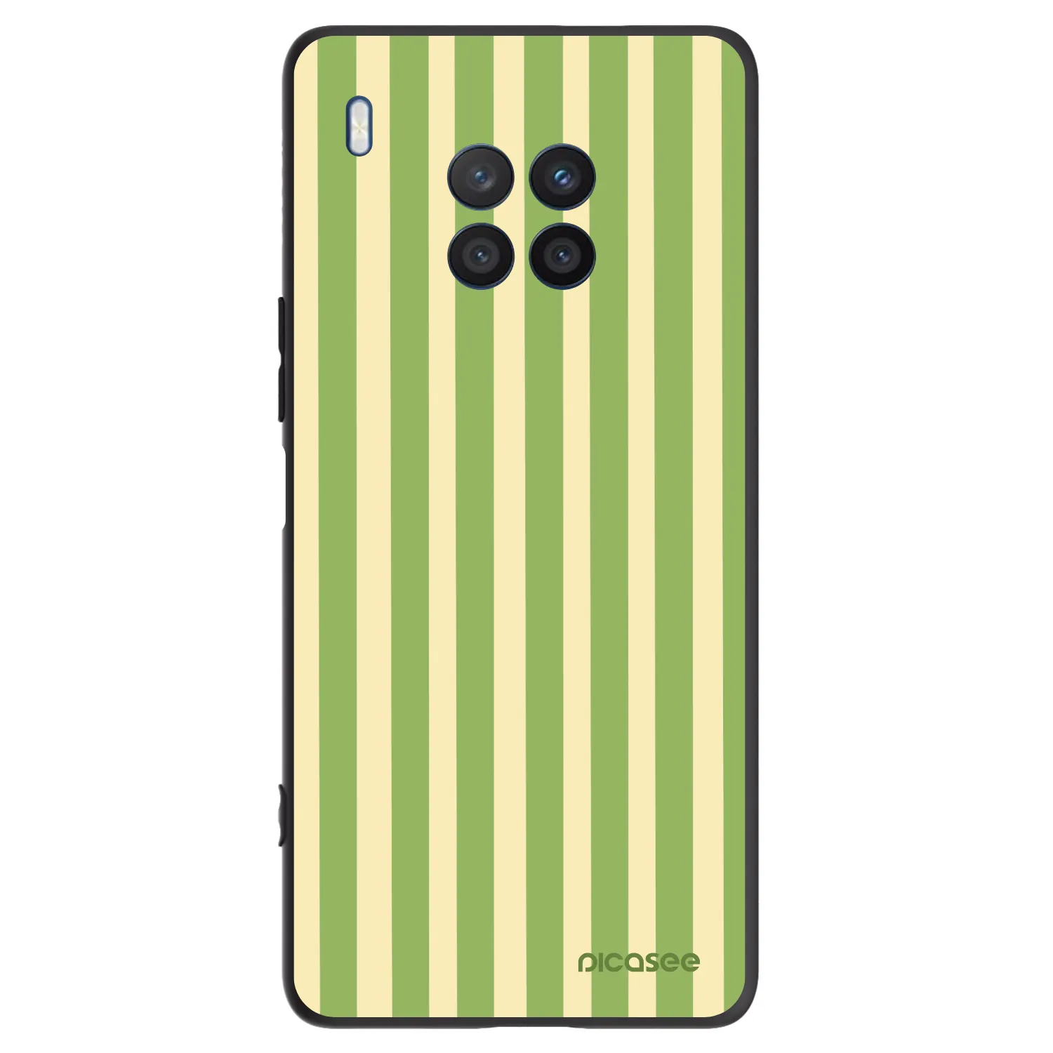 Picasee silikonowe czarne etui na Honor 50 Lite - Lines Matcha