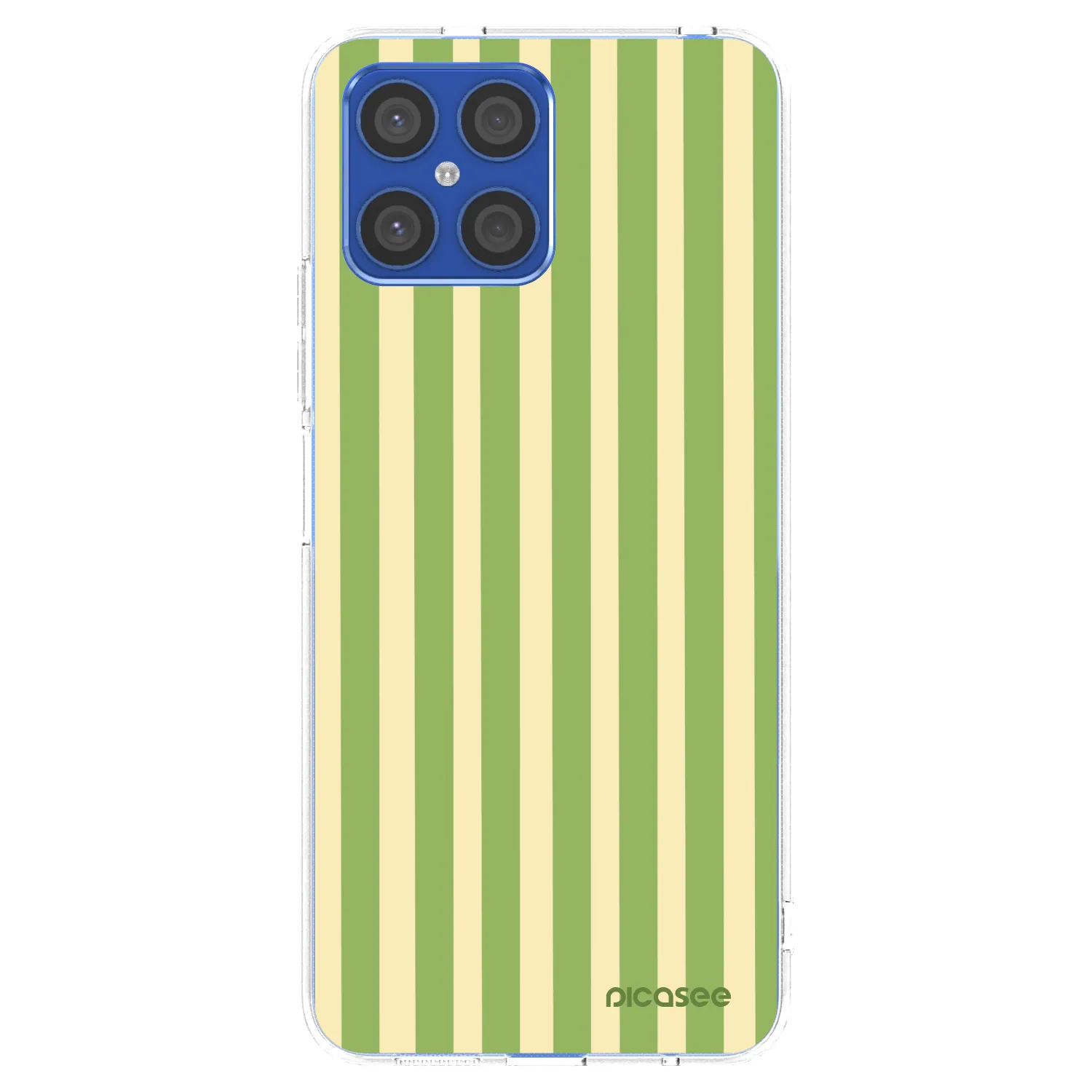 Picasee silikonowe przeźroczyste etui na Honor X8 4G - Lines Matcha